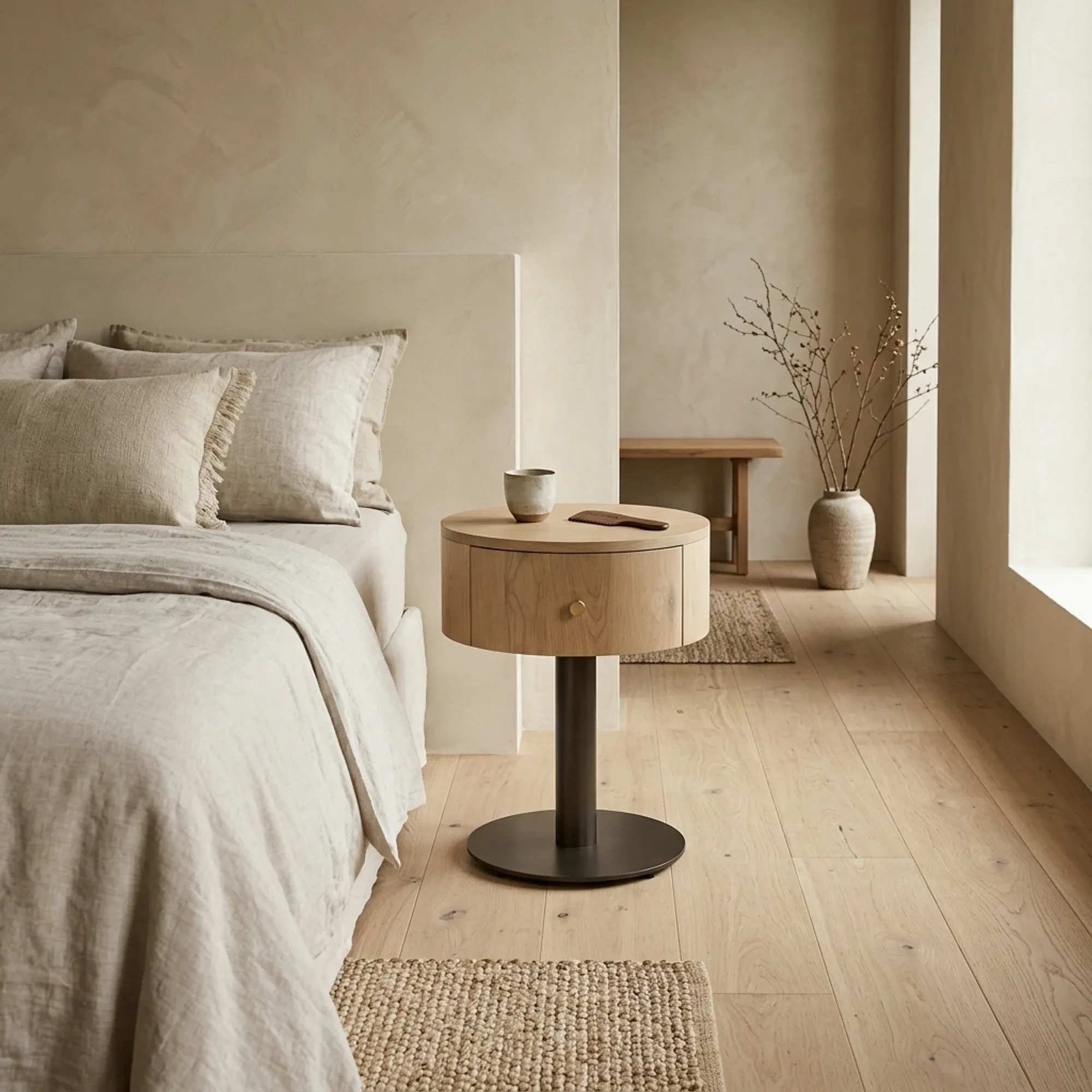 Bedside Table Skye Oak - Eleonora