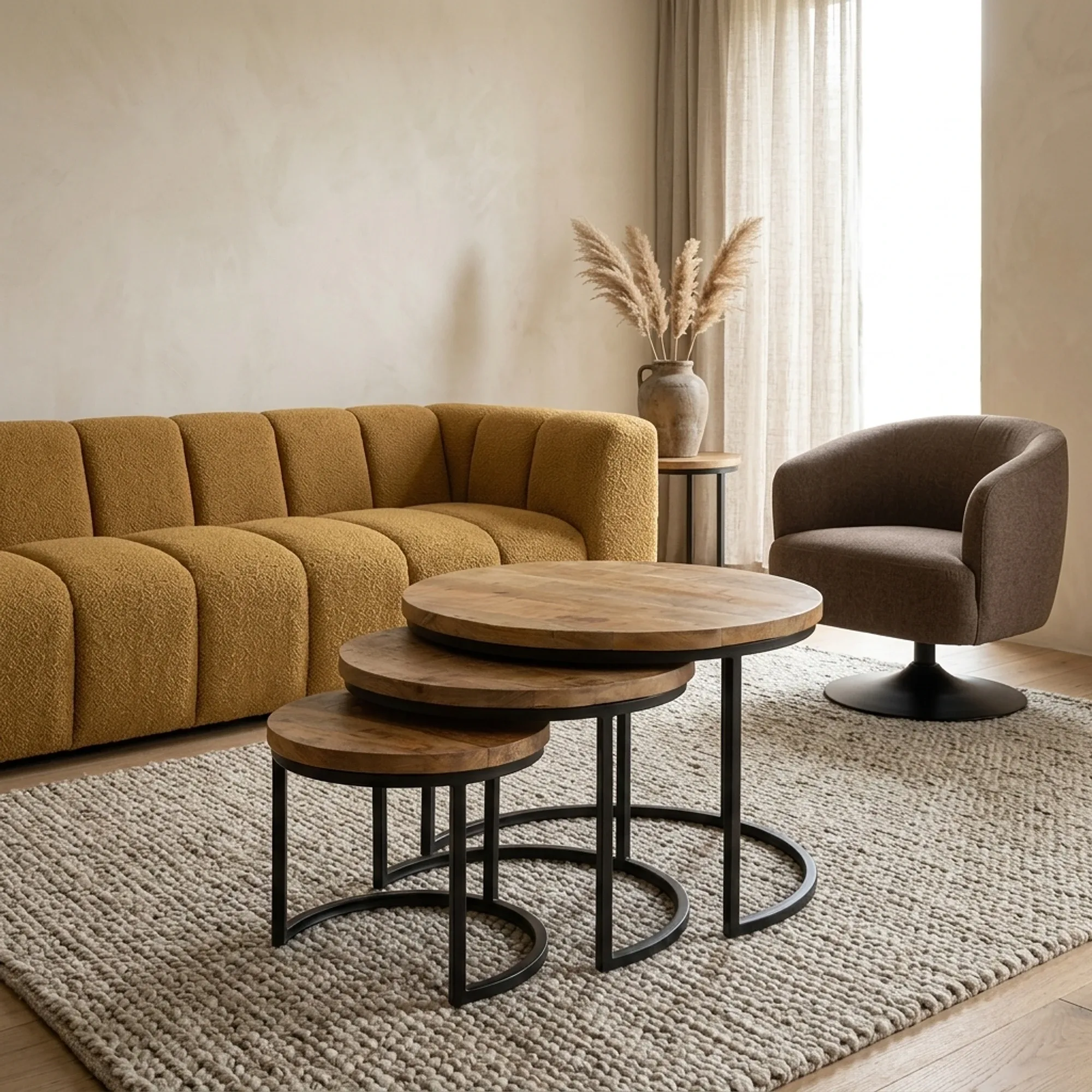 Couchtisch Natural Enzo , 3er-Set - My Sons