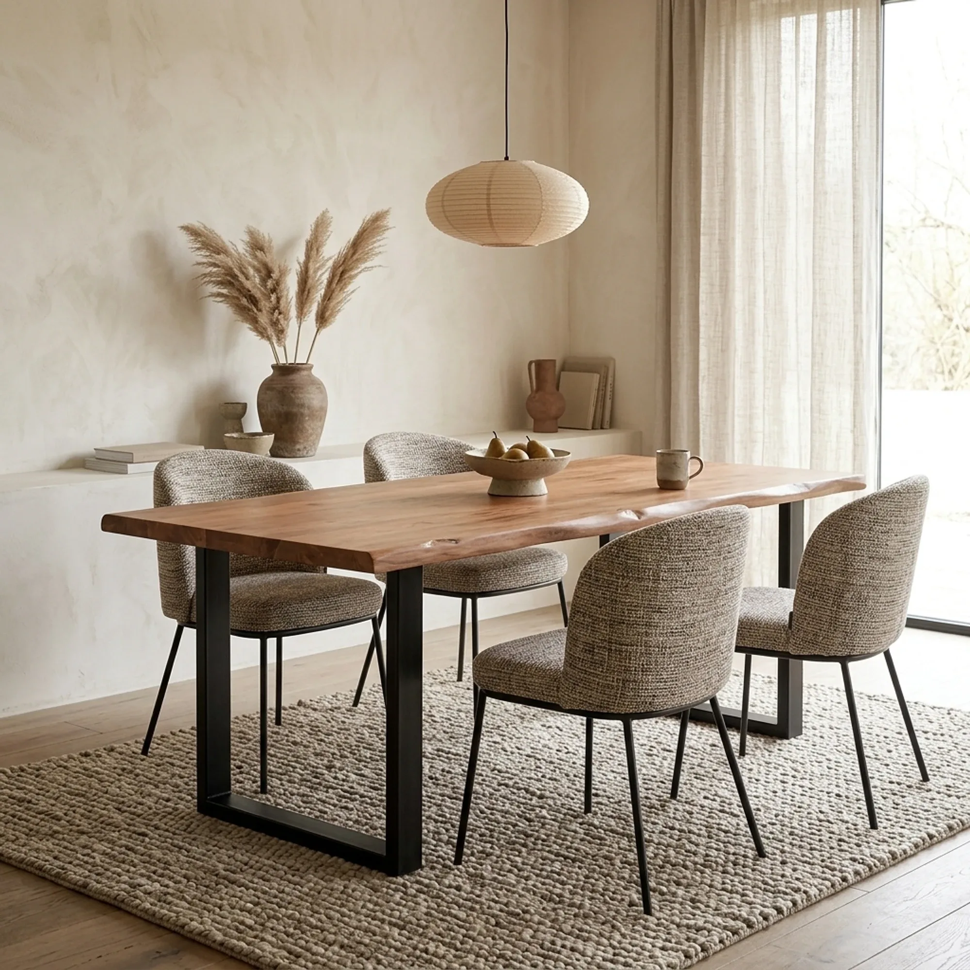 Esstisch Nicosia braun Rechteck (Mangoholz) - Tower Living