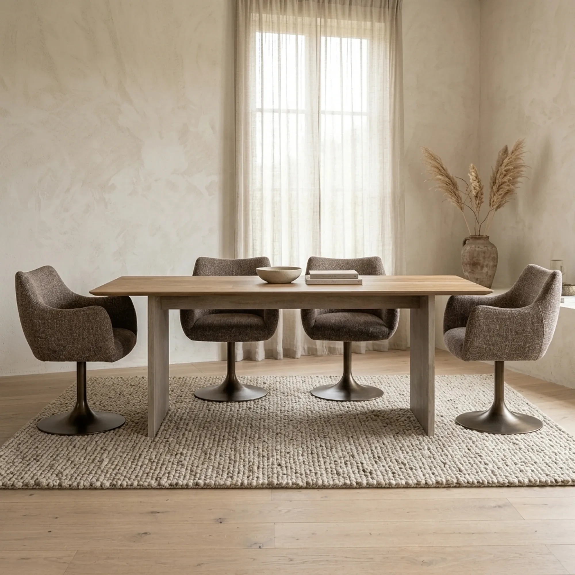 Ora dining table brown rectangular - Tower Living