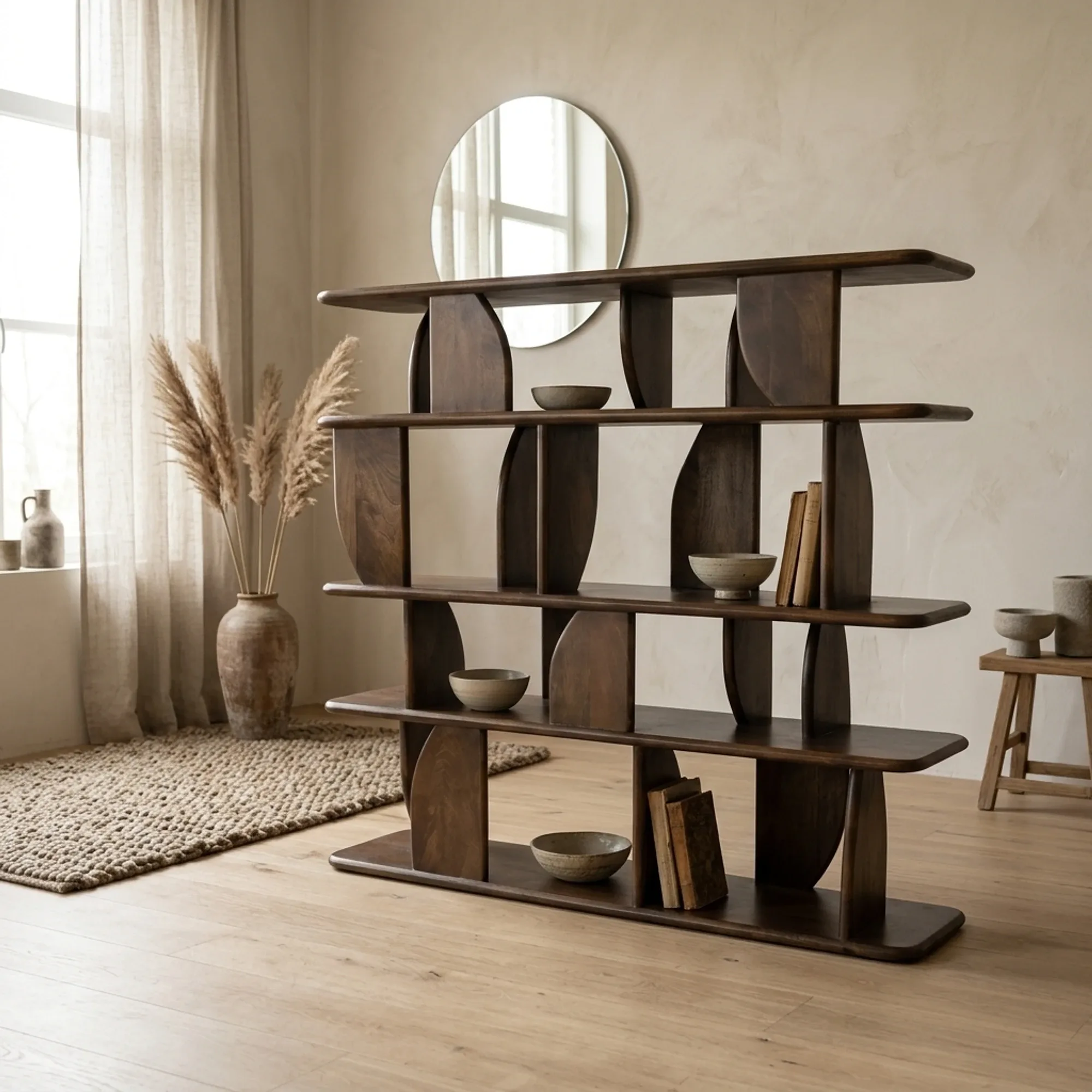 Bookcase Oregano 140 Mango Brown Walnut - My Sons
