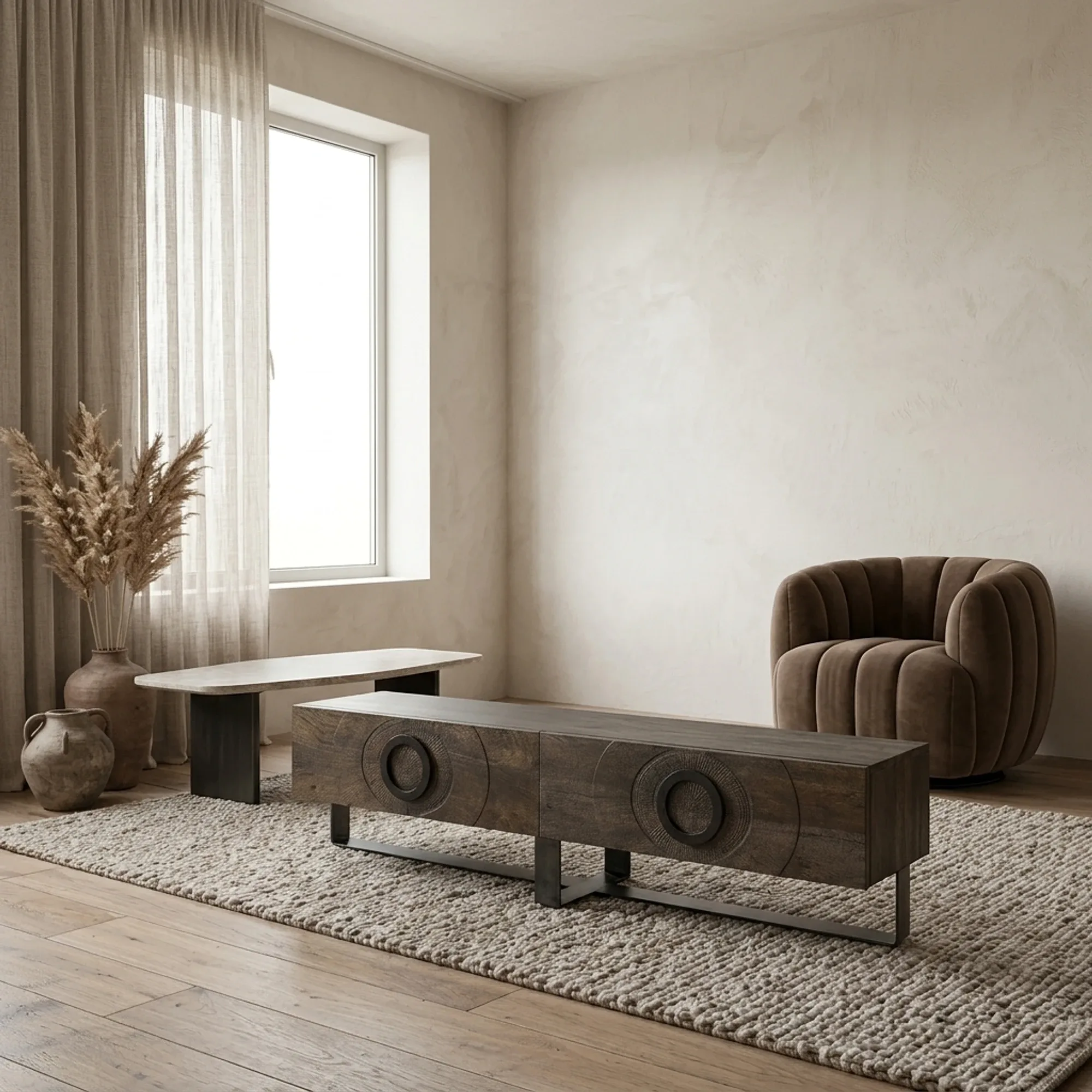 Padua TV Unit brown 200 cm - Tower Living