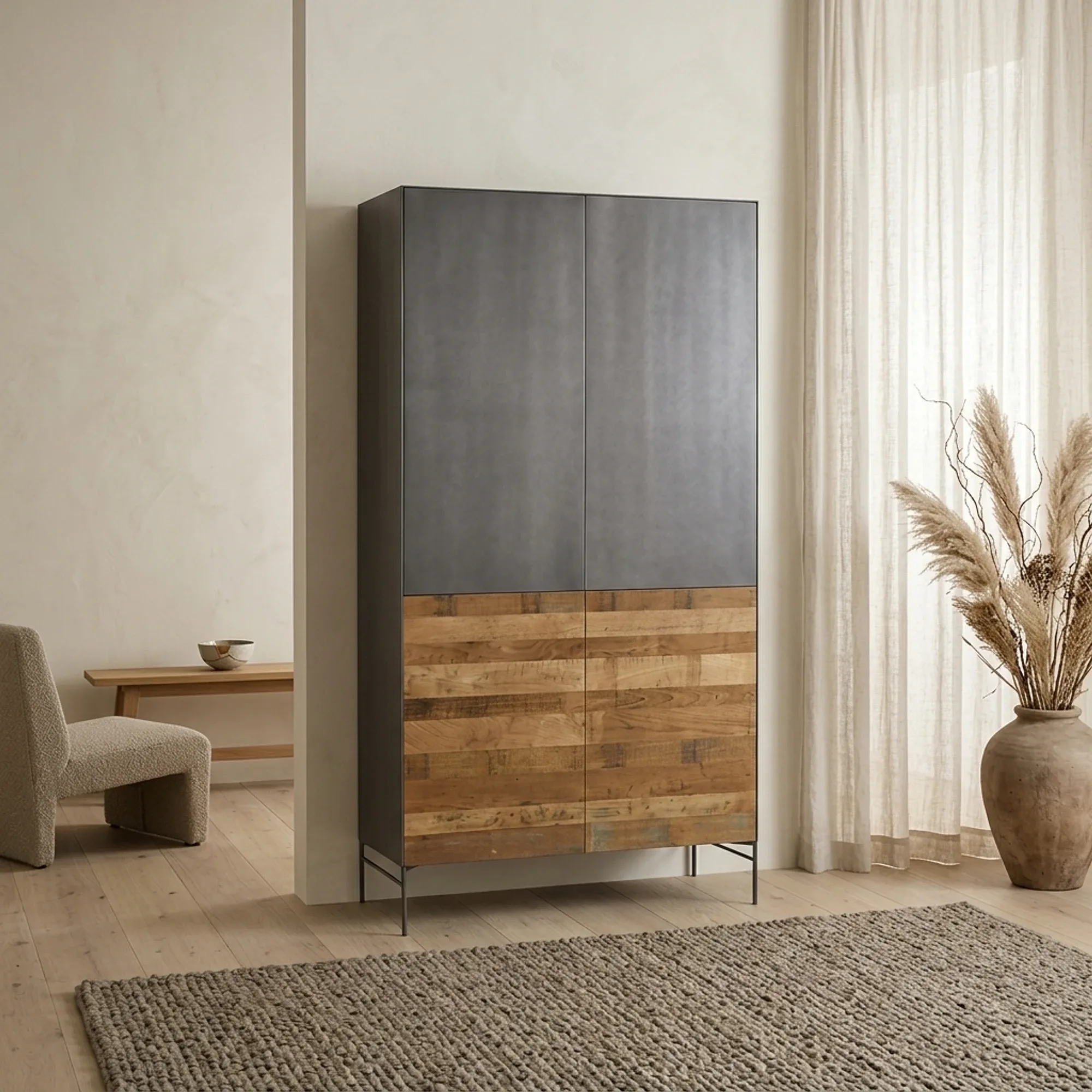 Aufbewahrungsschrank Pandora braun (Teakholz) - Tower Living
