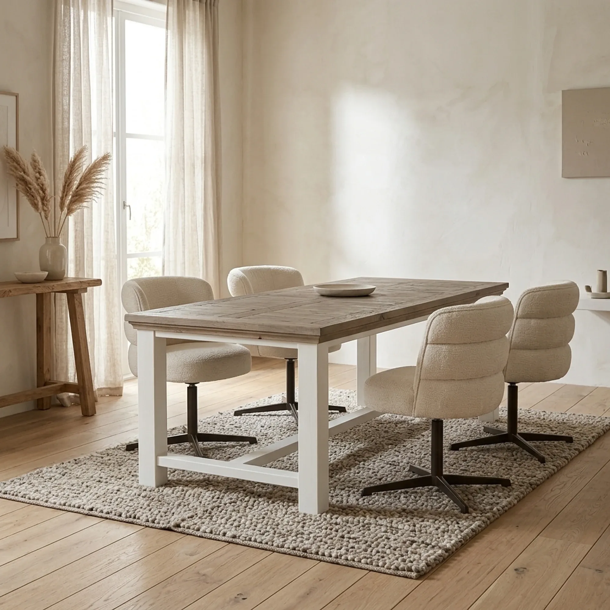 Parma dining table white rectangular 160 cm - Tower Living
