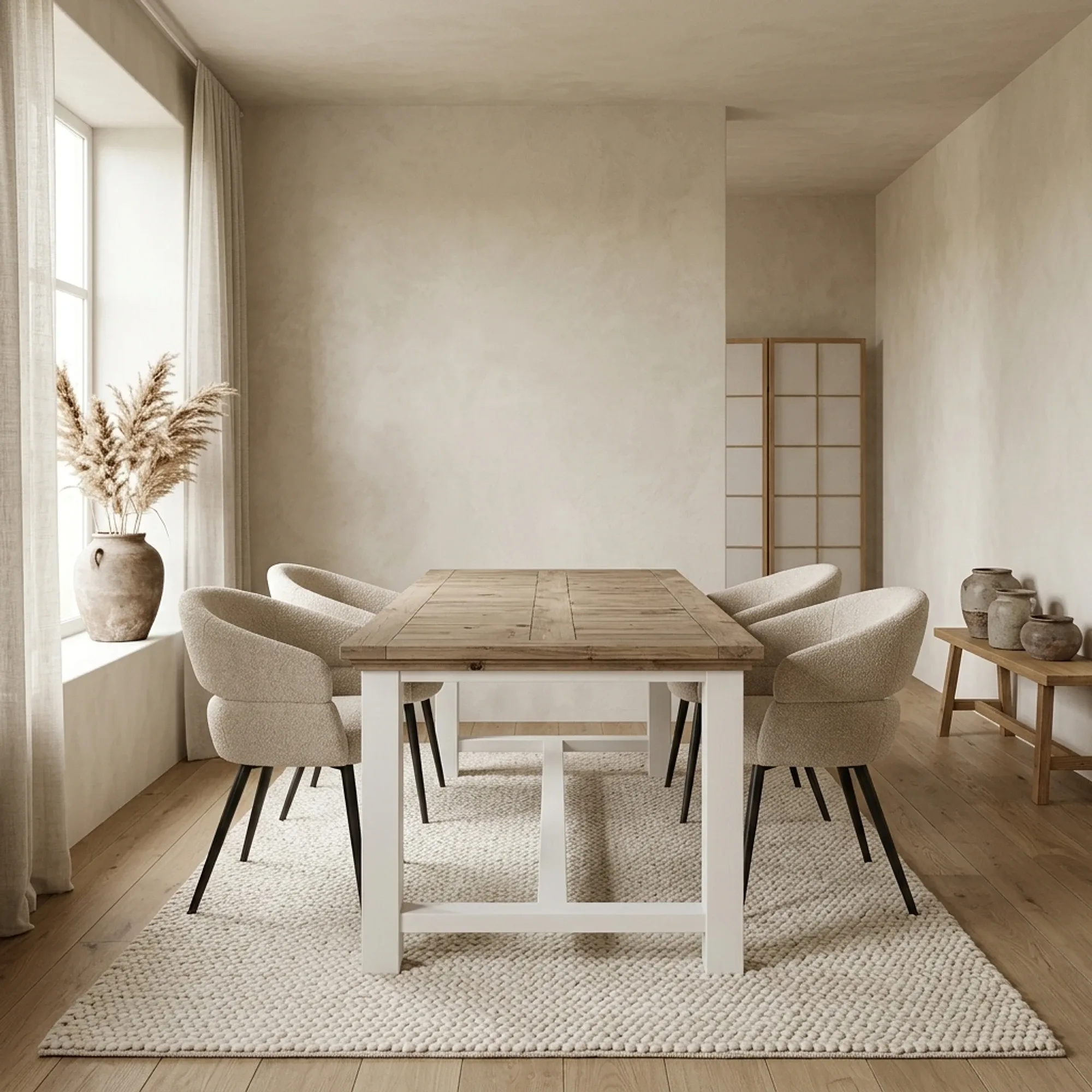 Parma dining table white rectangular - Tower Living