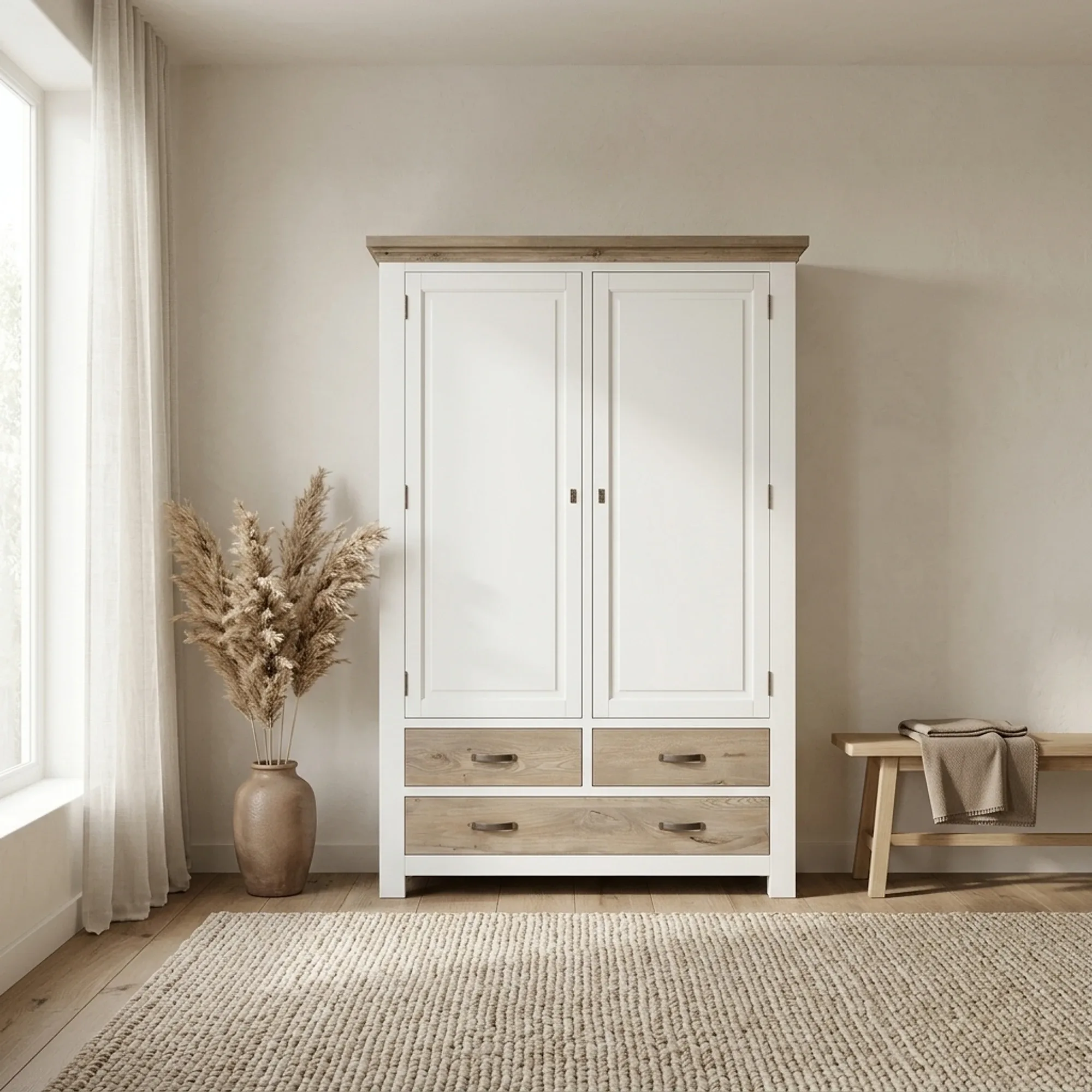 Storage Cabinet Parma White 140 cm - Tower Living