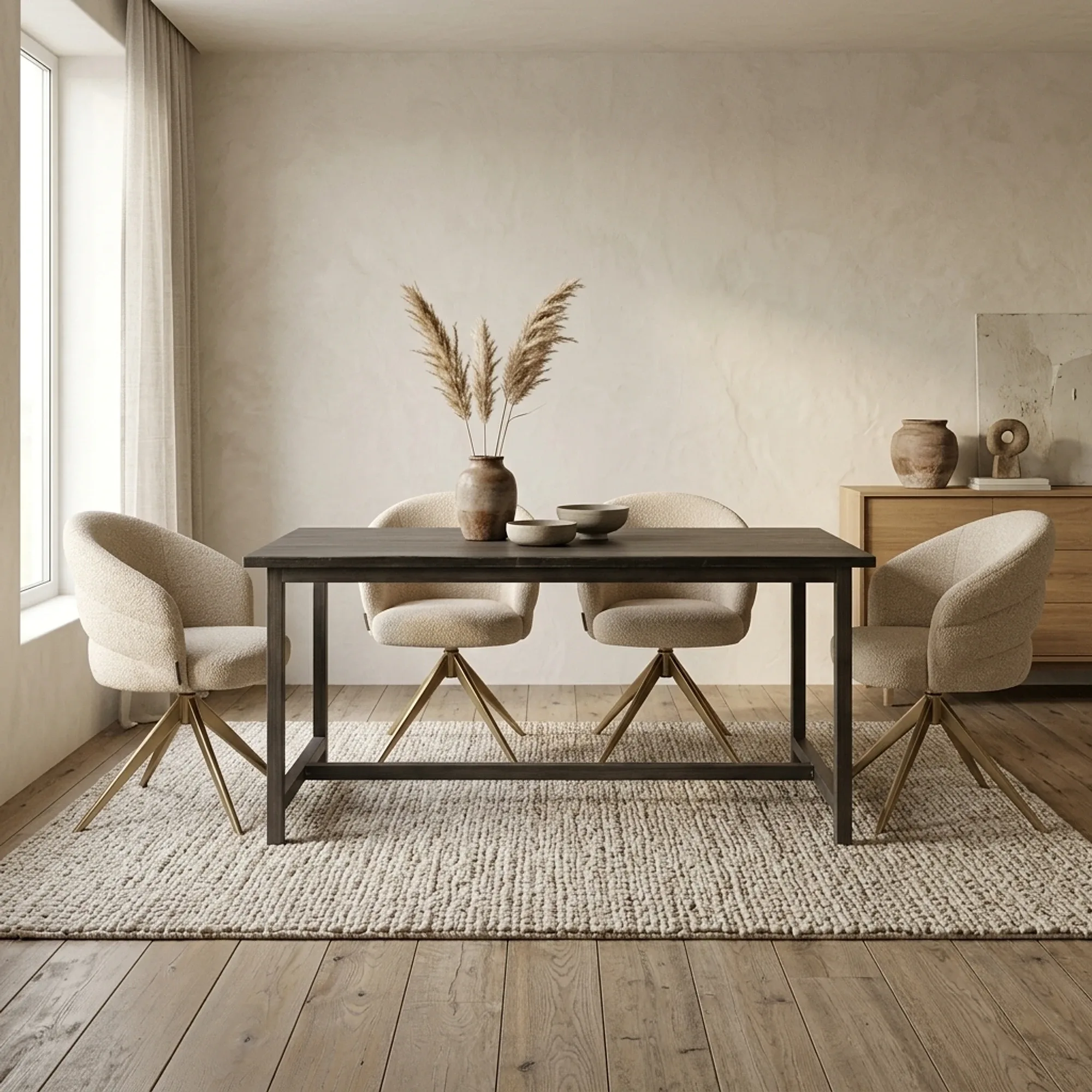 Esstisch Paterno schwarz rechteckig (Mangoholz) - Tower Living
