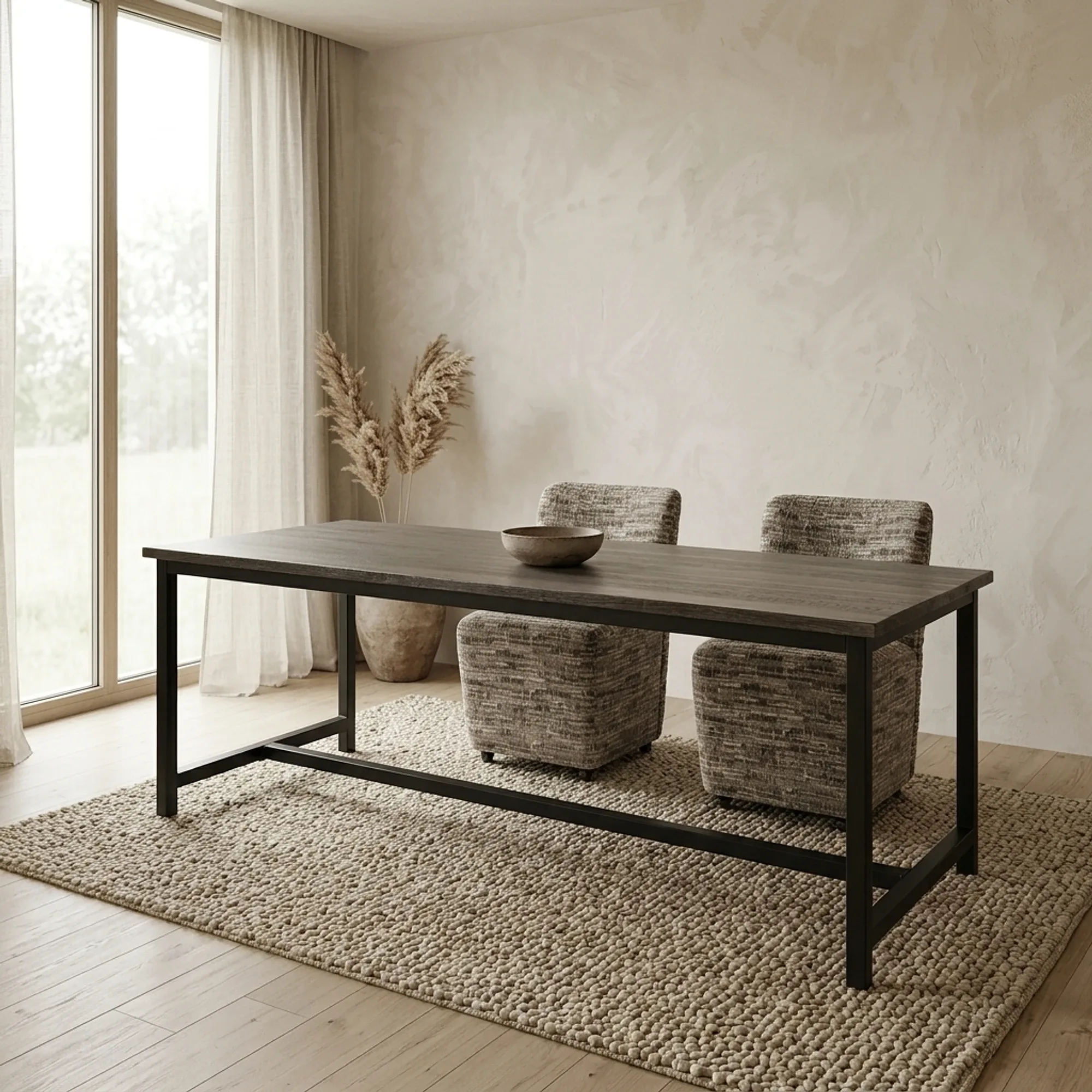 Paterno Dining Table black rectangle - Tower Living