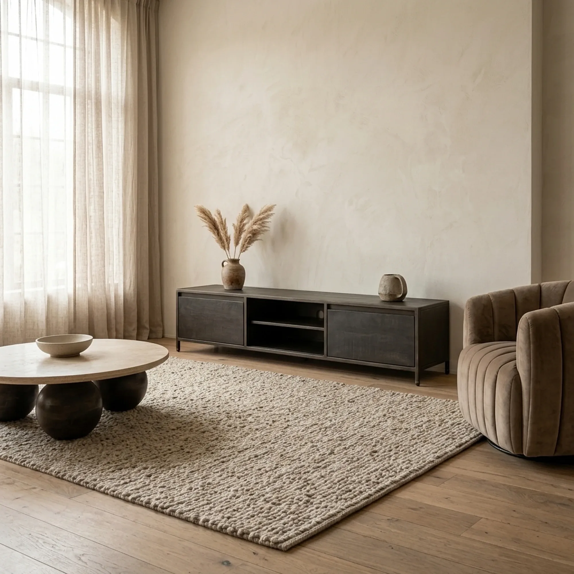 Paterno TV unit black 180 cm - Tower Living