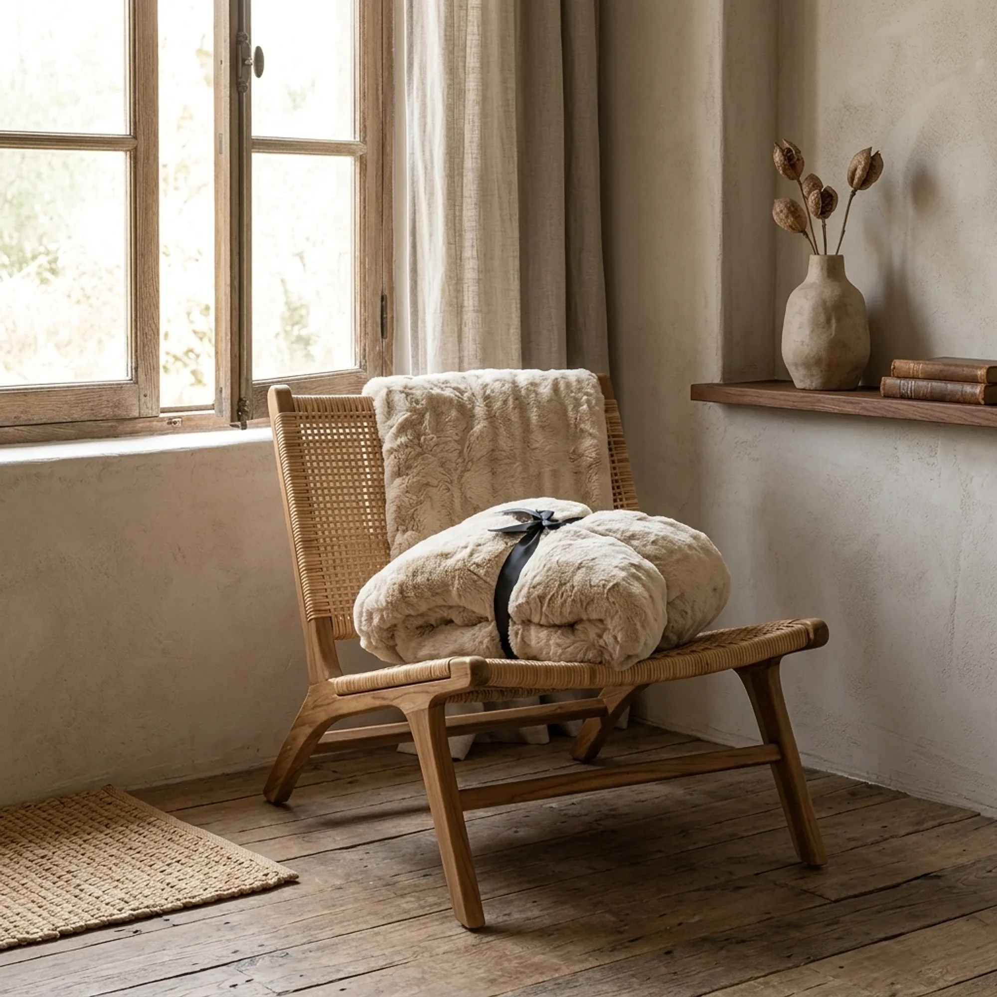 Mosa Beige Throw - By-Boo