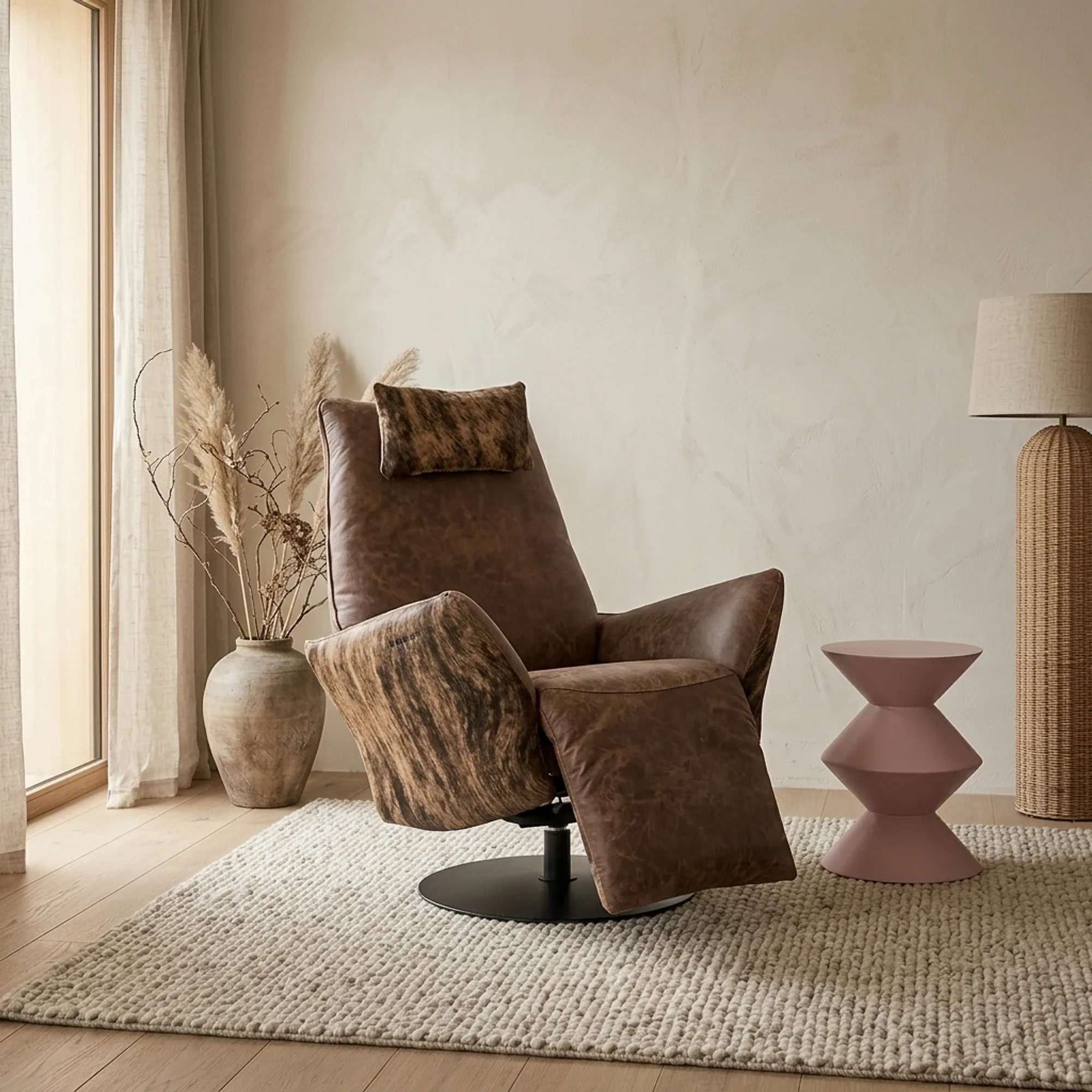 Relaxfauteuil Jesse Koeienhuid Chill Line - Chill-Line