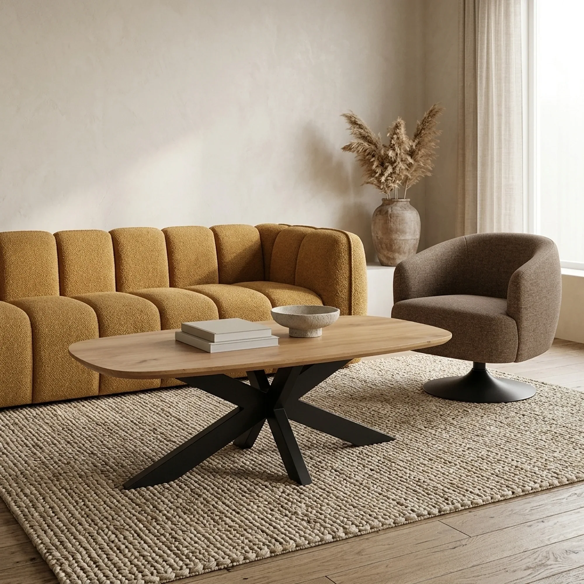 Couchtisch Akagi dänisch oval 120 cm, Mango natur - My Sons