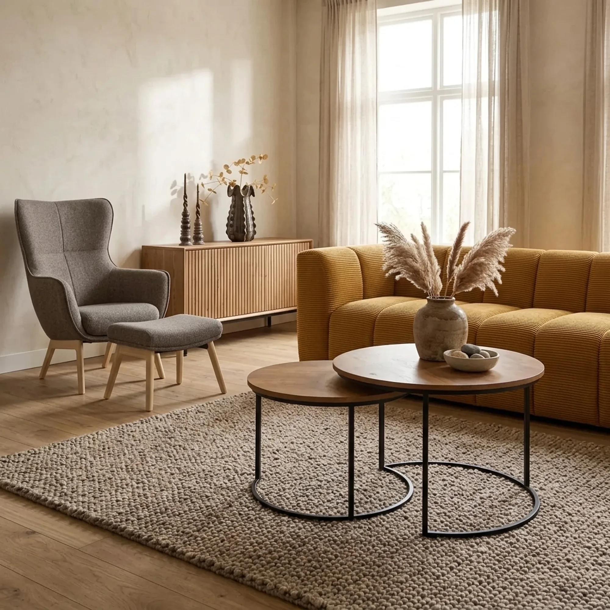 Couchtisch Madison Natural | 70 cm | Set von 2 - Starfurn