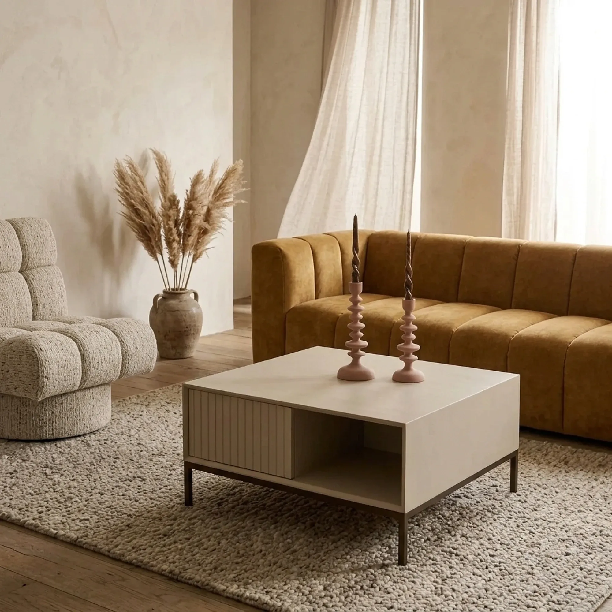 Couchtisch Madison Sand | 80 cm | Quadratisch