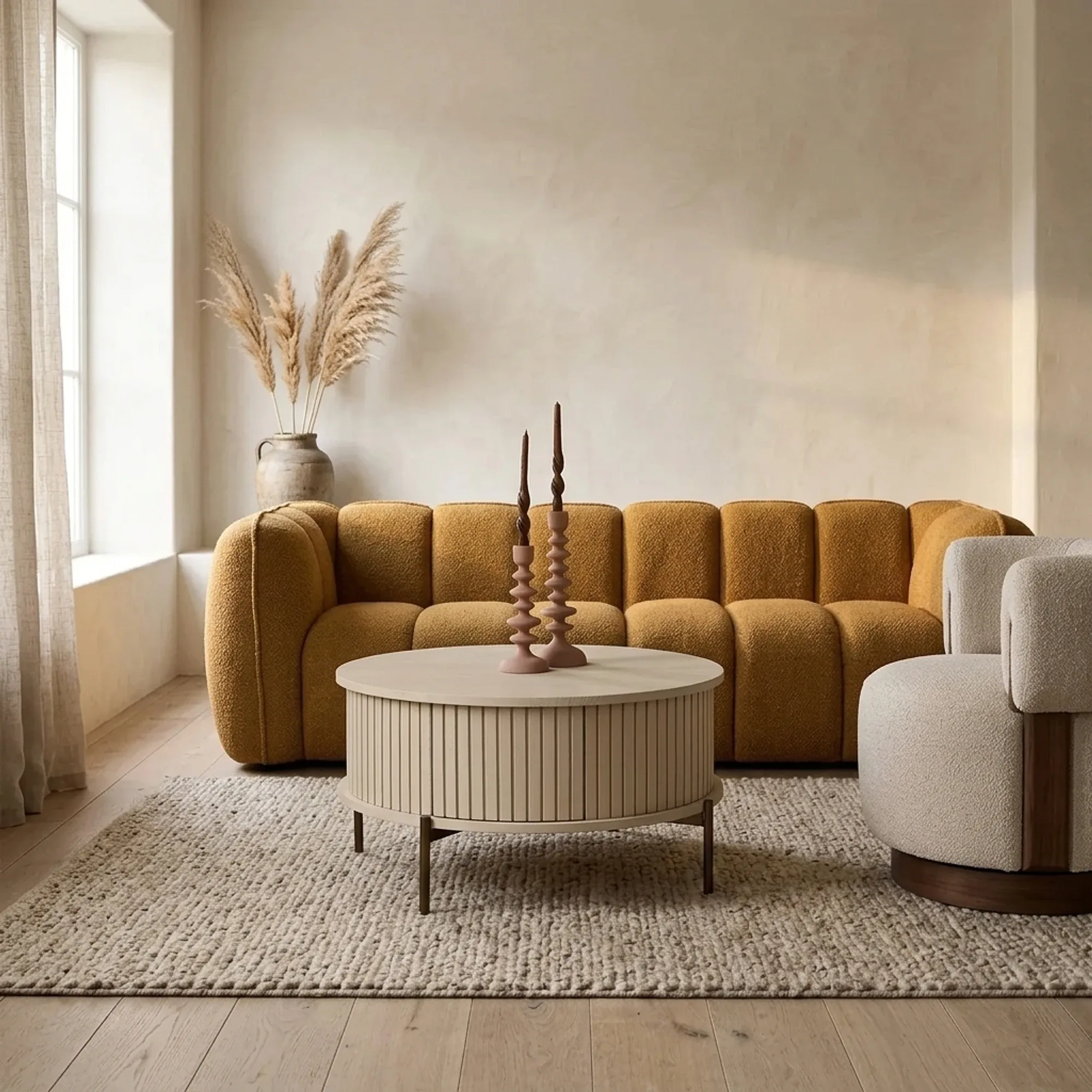 Couchtisch Madison Sand | 80 cm | Rund