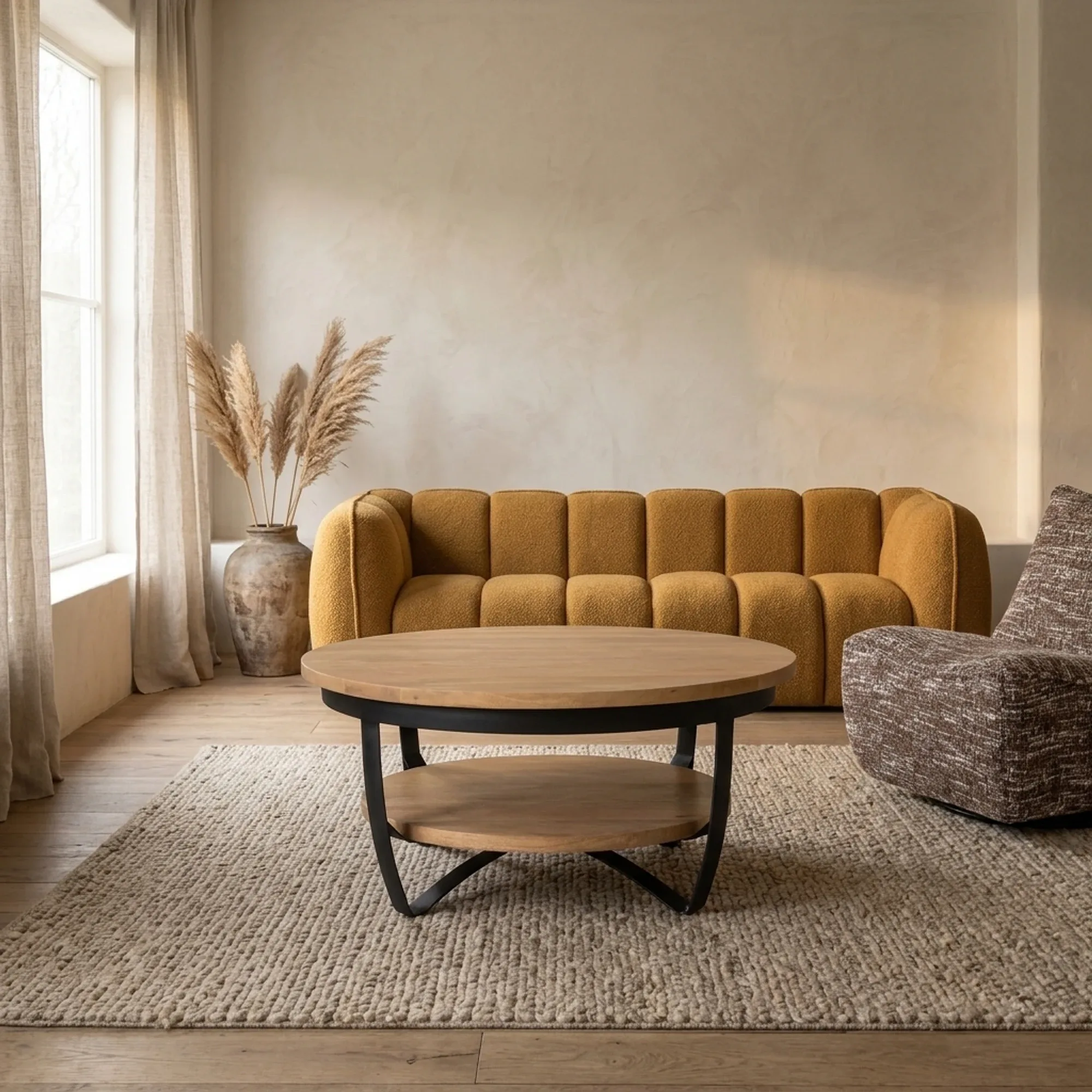 Salontafel Paras Naturel Mangohout 90 cm - Starfurn