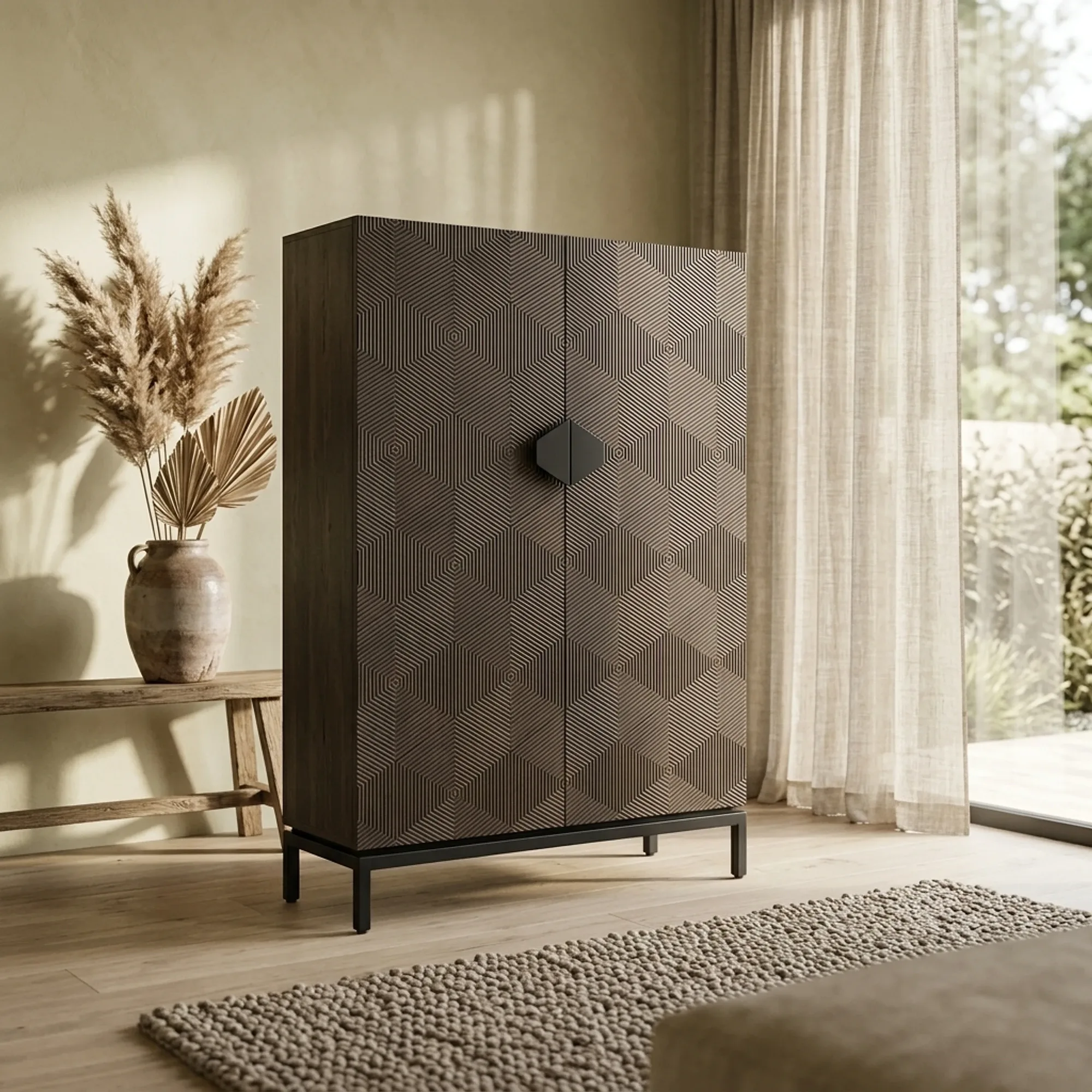 Storage Cabinet San Marino brown 110 cm - Tower Living