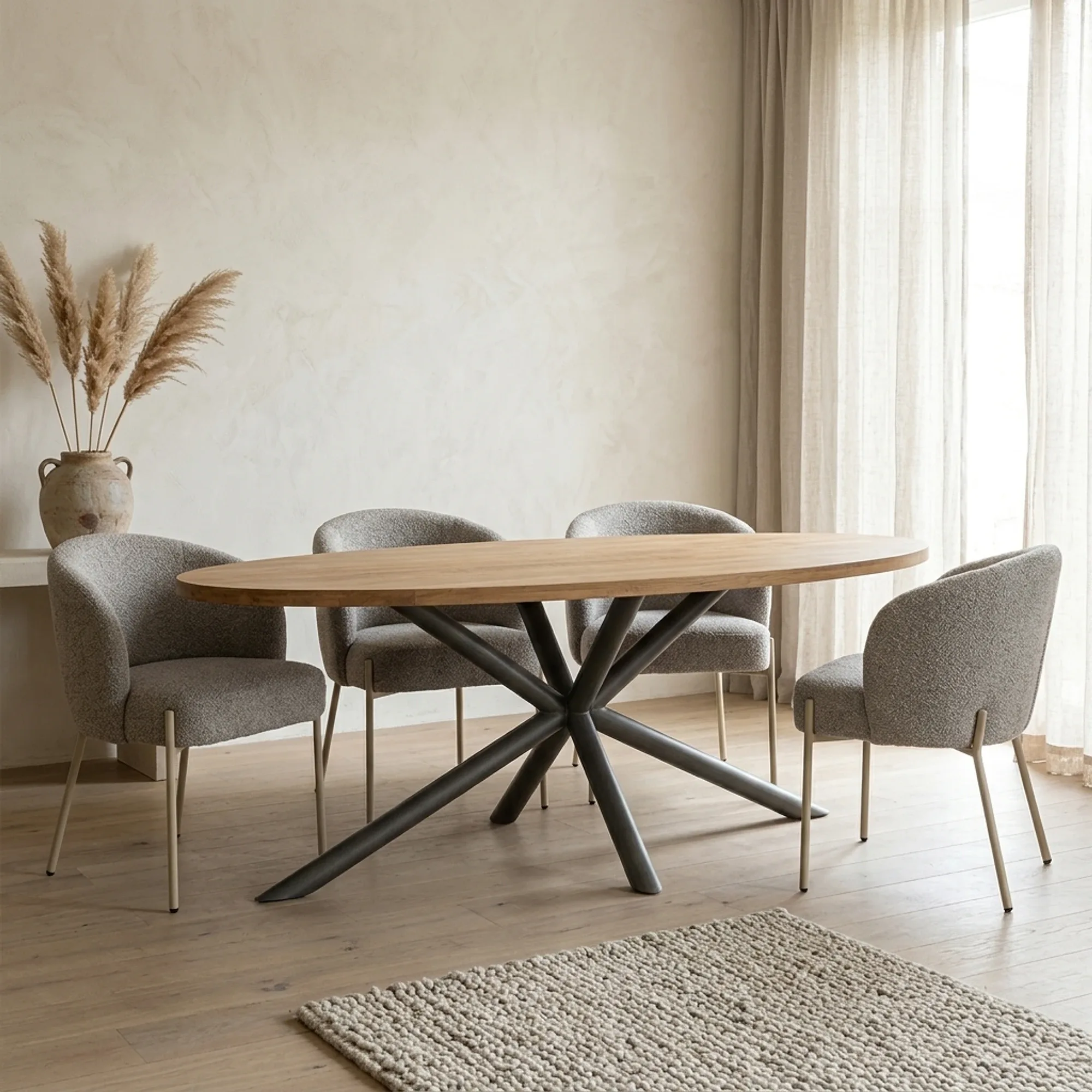 Selva dining table brown oval - Tower Living