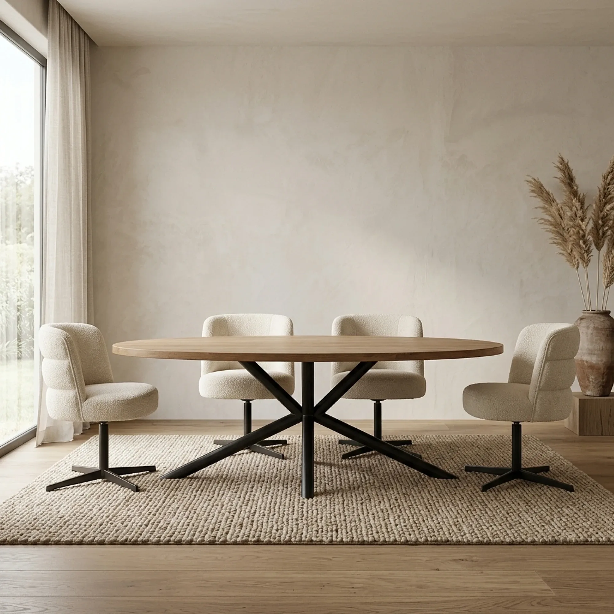 Selva dining table brown oval - Tower Living