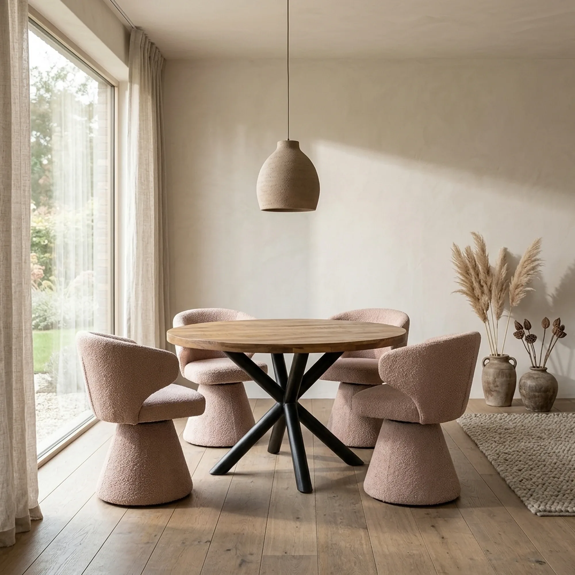 Selva Dining Table brown round 130 cm - Tower Living
