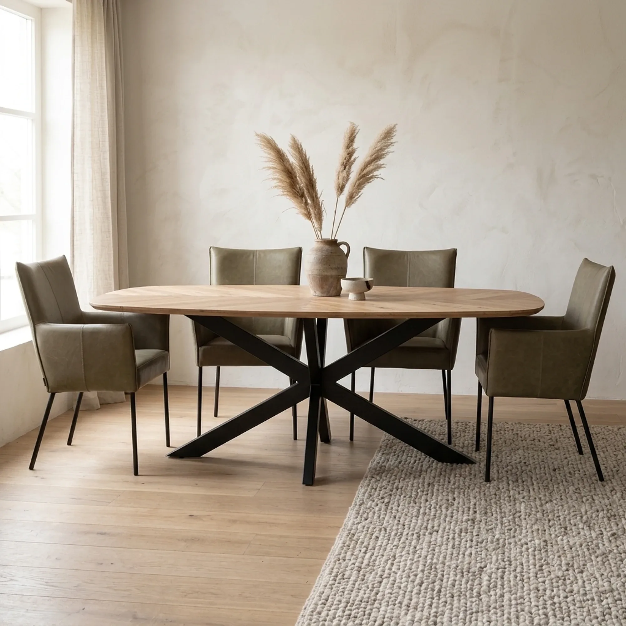 Silvi dining table natural Danish oval - Tower Living