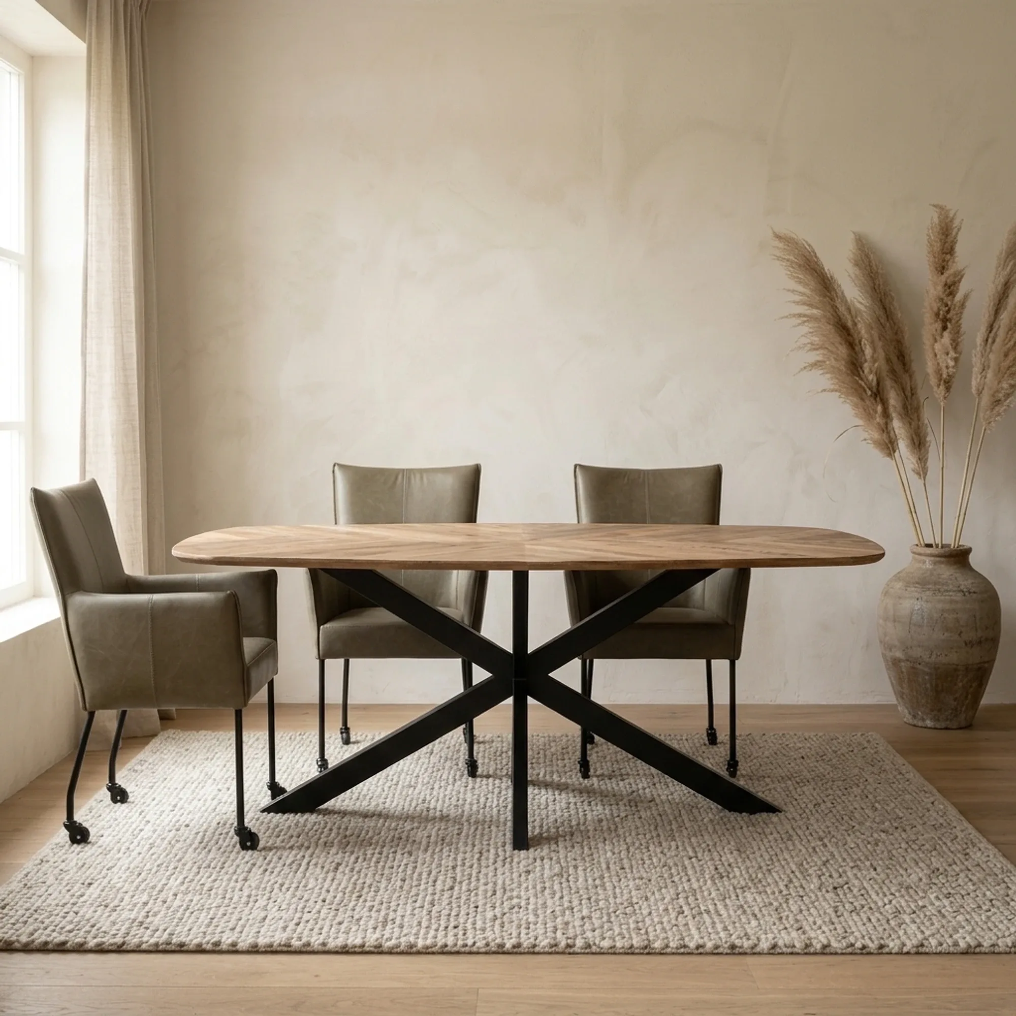 Silvi dining table natural Danish oval - Tower Living