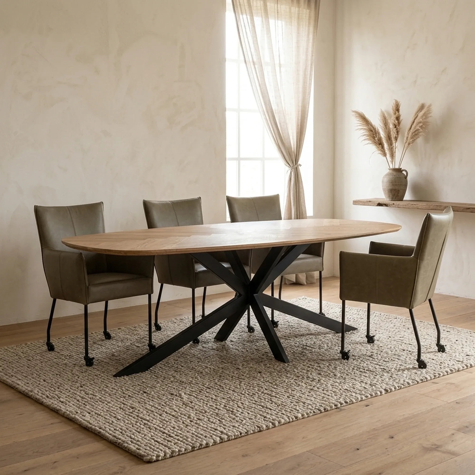 Silvi dining table natural Danish oval - Tower Living