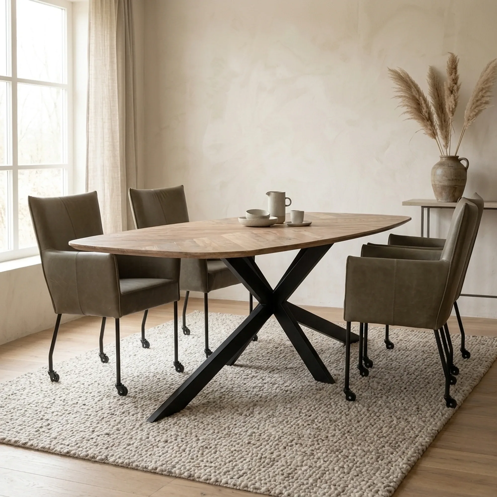 Silvi dining table natural Danish oval - Tower Living