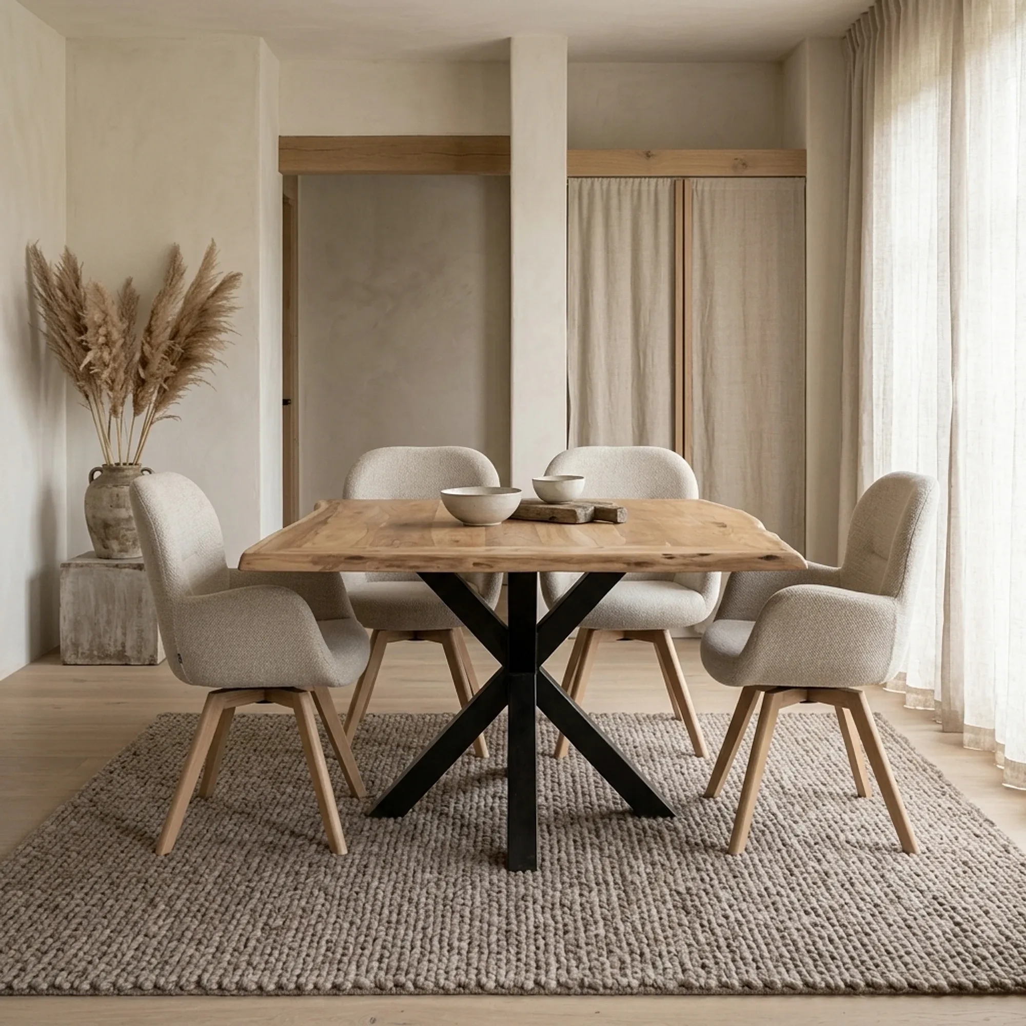 Esstisch Soria braun quadratisch 130 cm - Tower Living