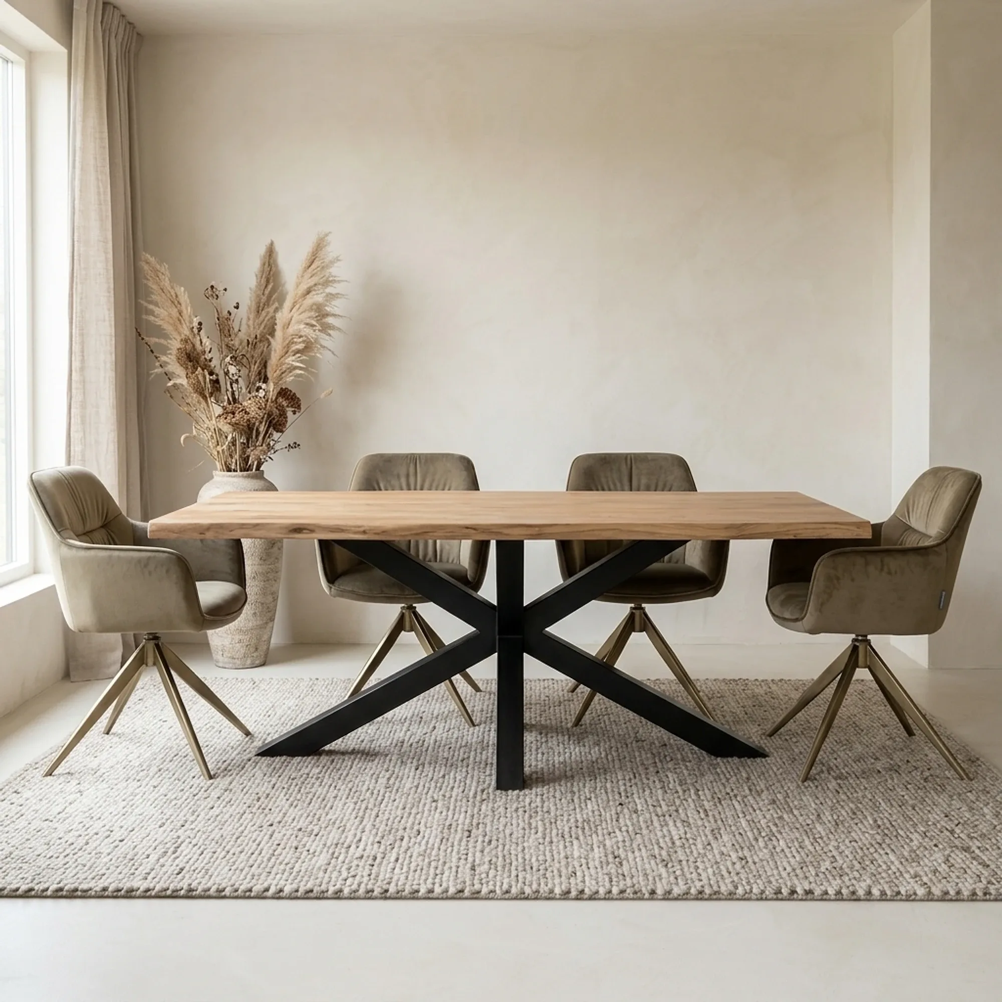 Sovana dining table natural rectangular - Tower Living