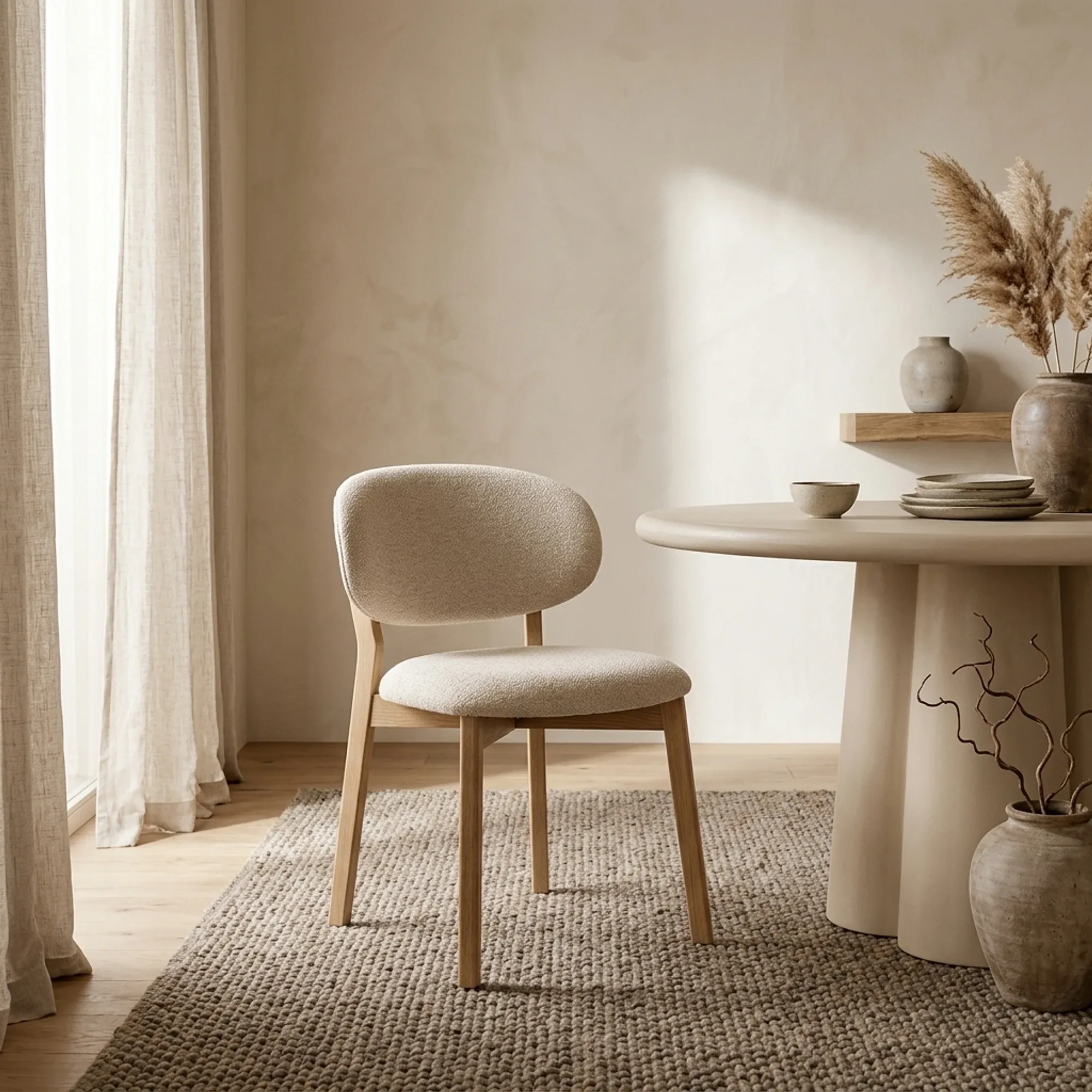 Chair Mikky natural beige Moon - Eleonora