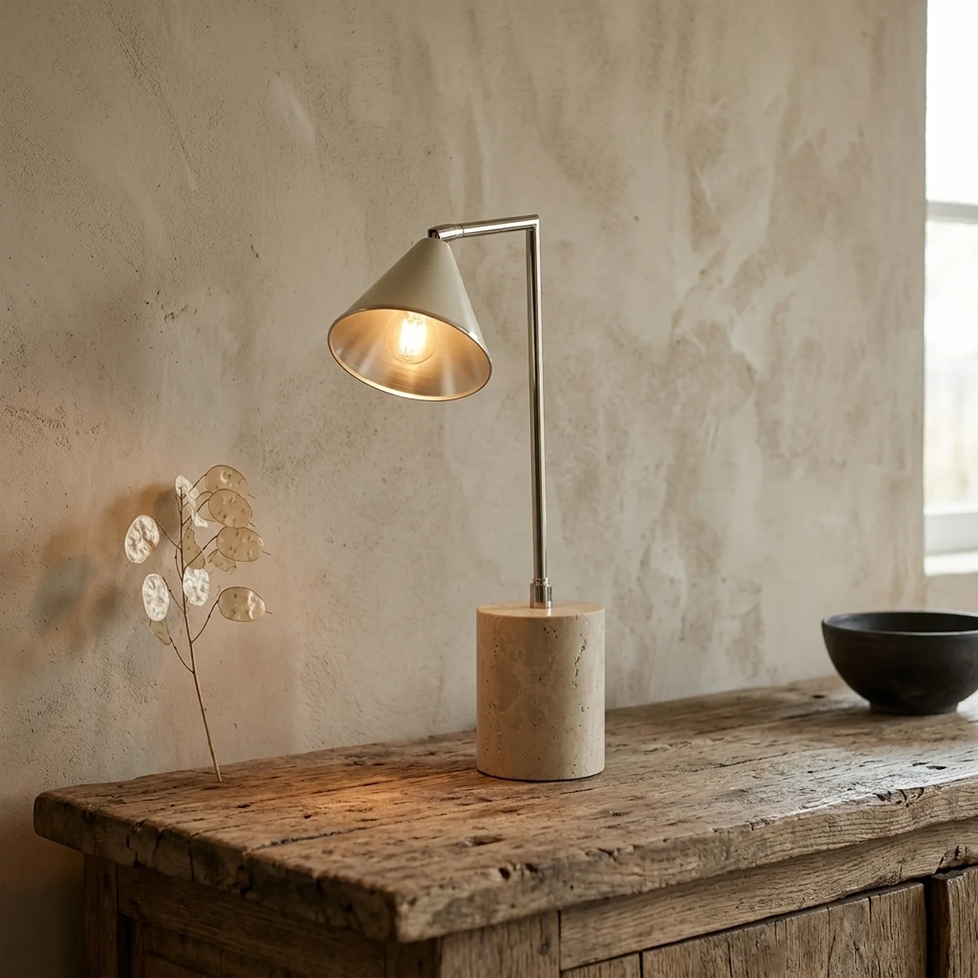 Lumina Silver Table Lamp - By-Boo
