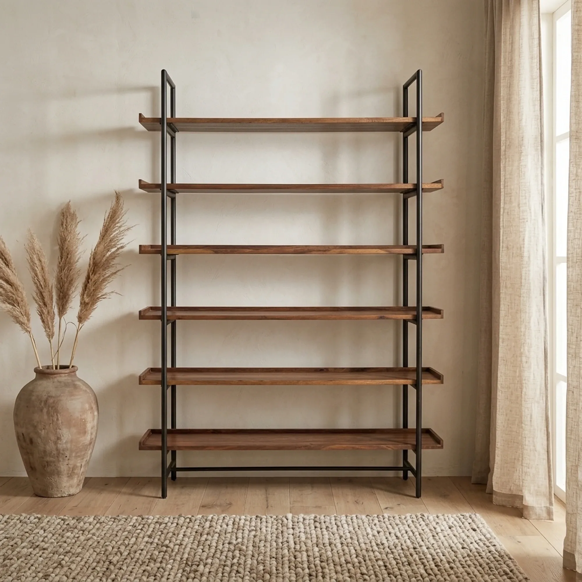 Bücherregal Taviano braun (Mangoholz) - Tower Living