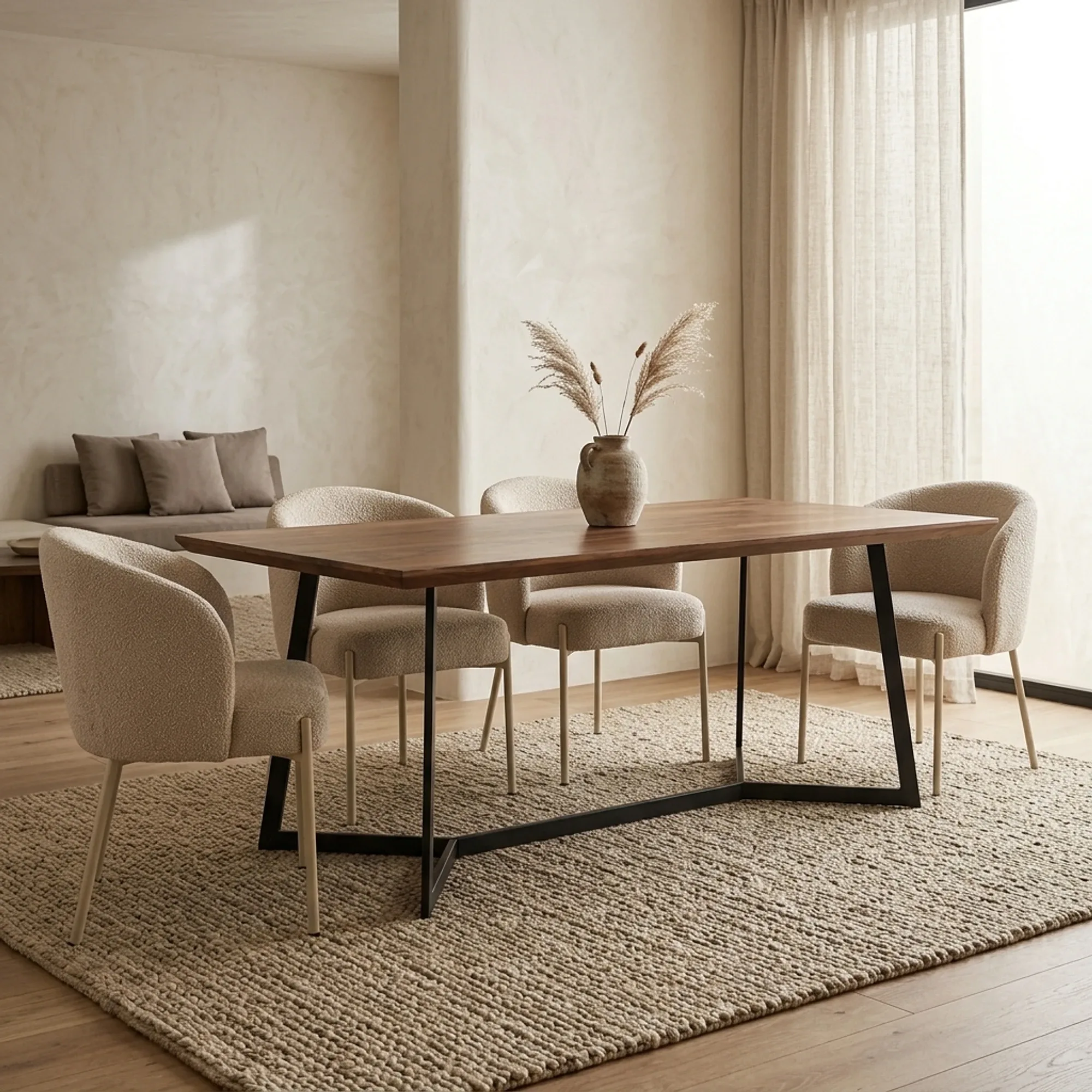 Dining table Taviano brown rectangular - Tower Living