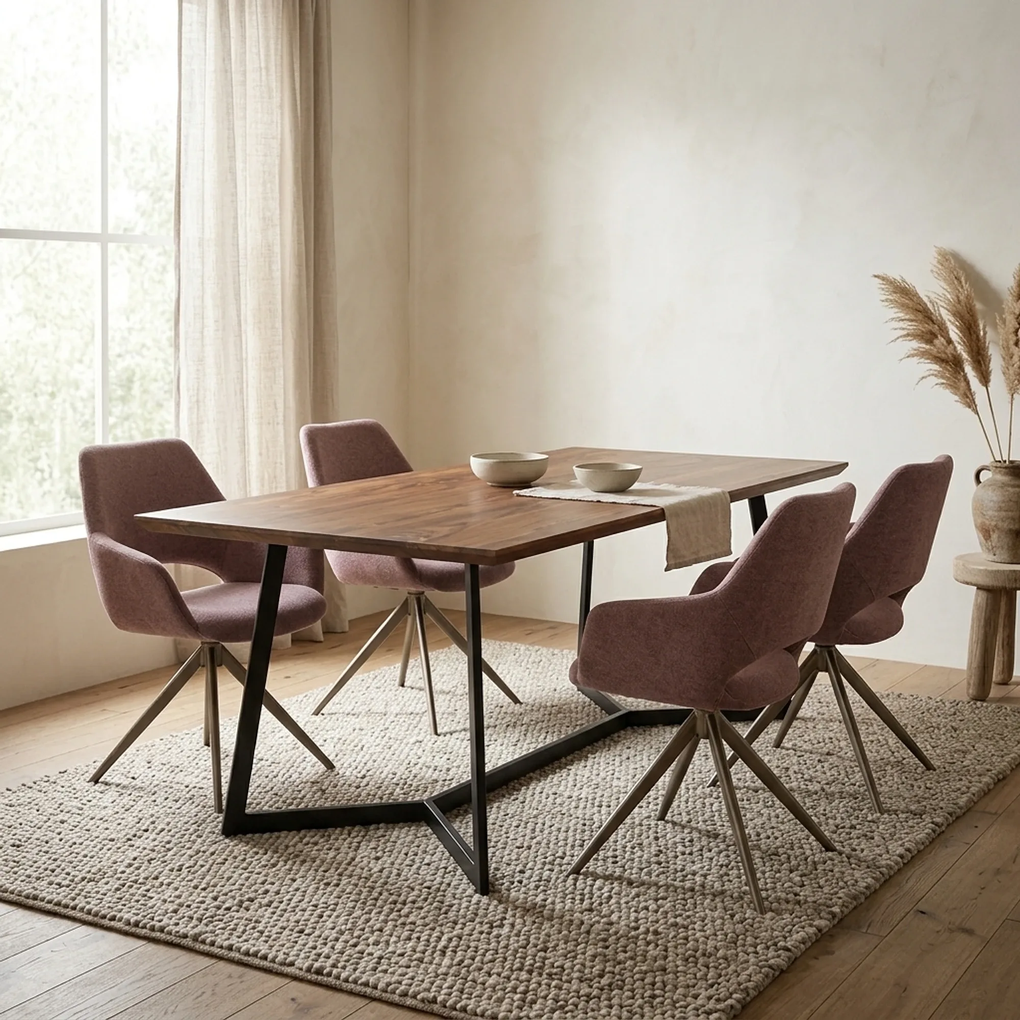 Esstisch Taviano braun Rechteck 220 cm (2) (Sheeshamhout) - Tower Living