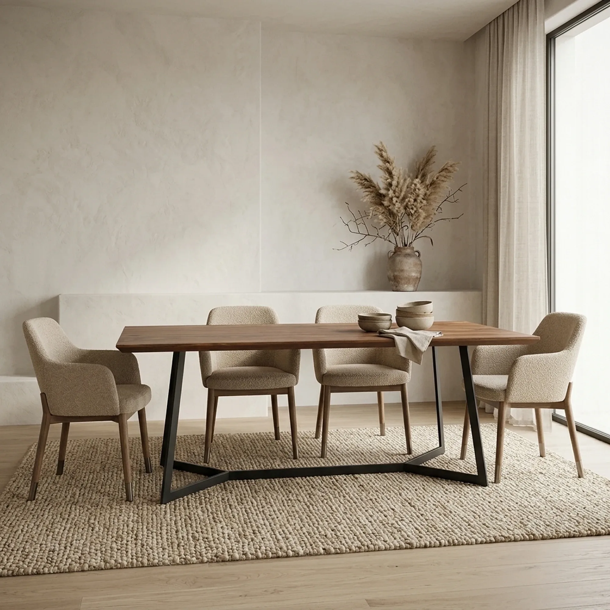 Dining table Taviano brown rectangular - Tower Living