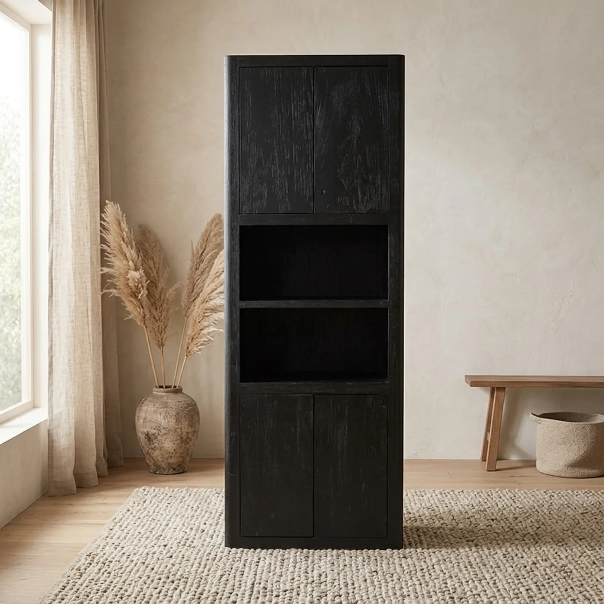 Opbergkast Tenna 4-deurs met nissen 80 cm - Tower Living
