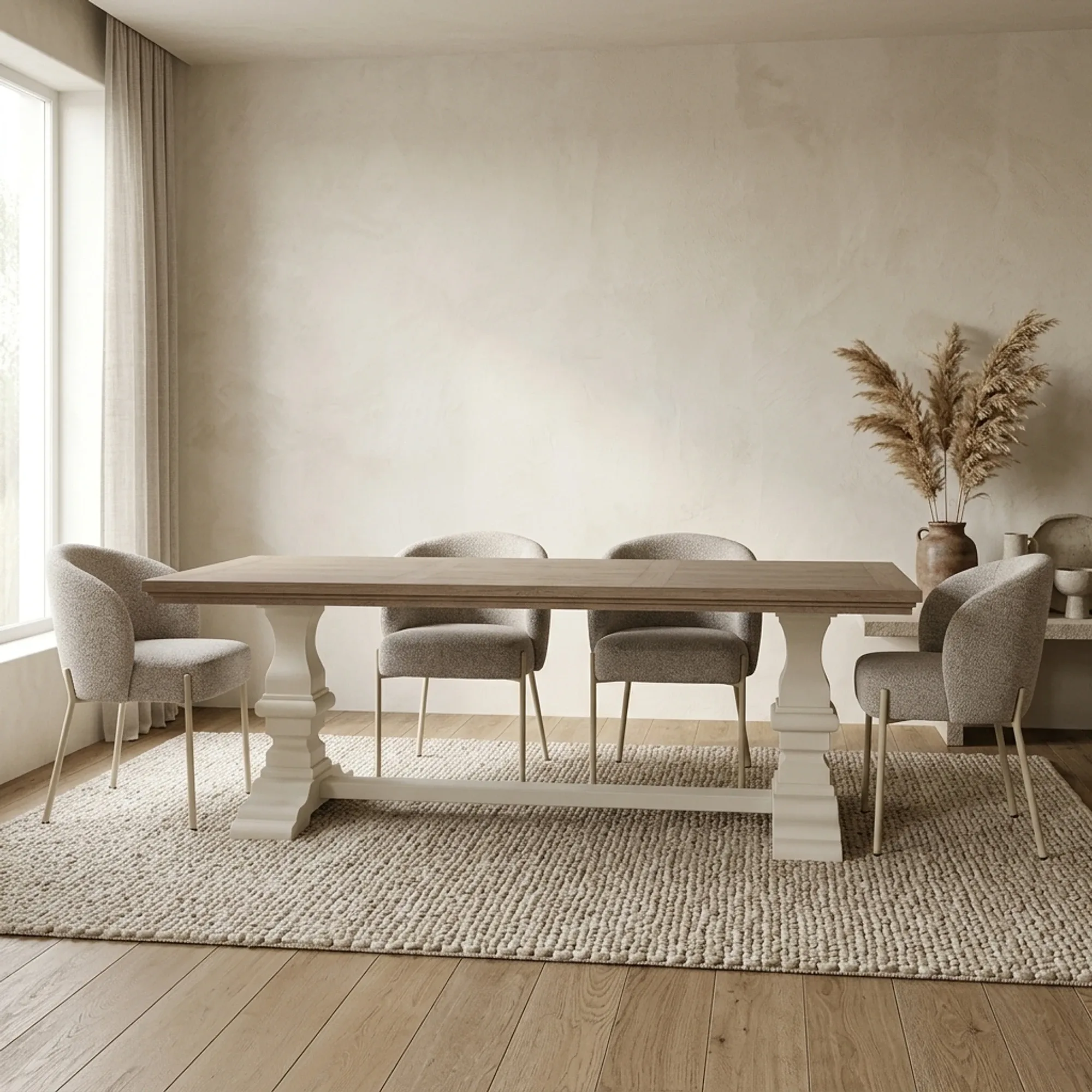 Toscana dining table white rectangular - Tower Living