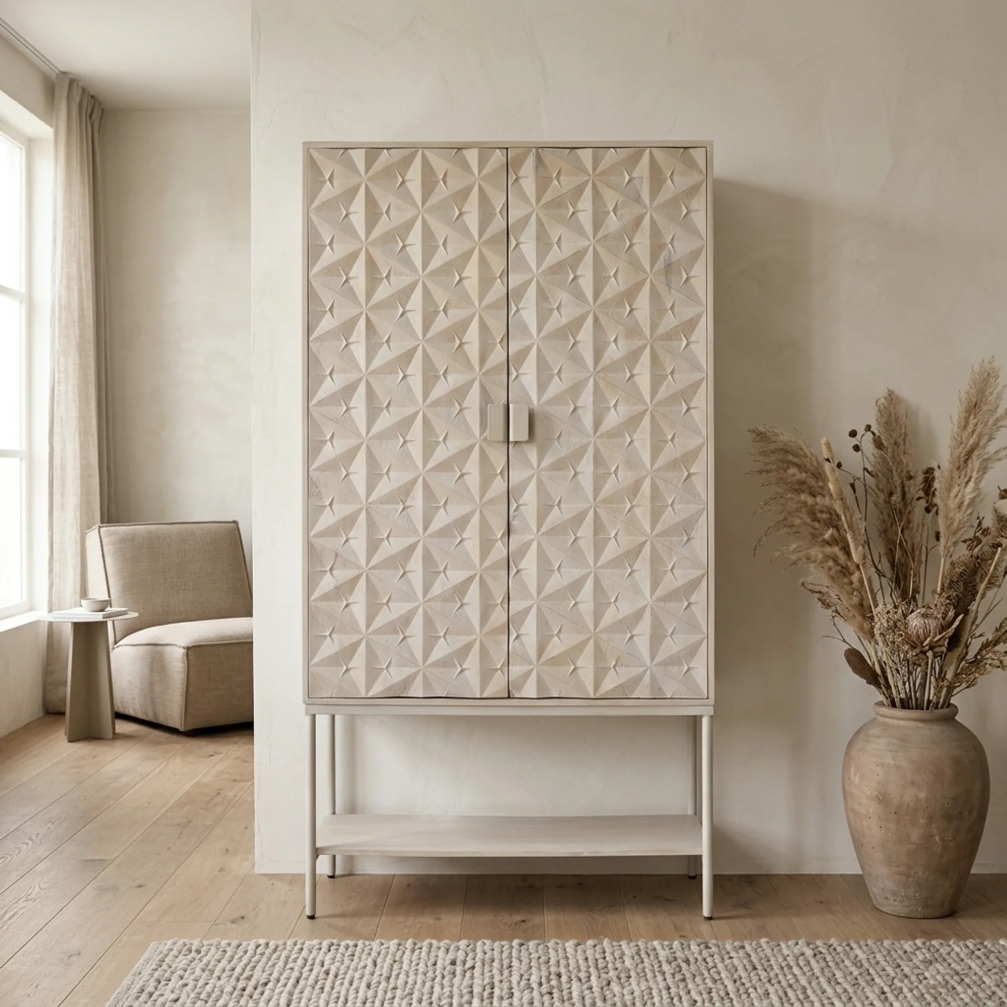 Trinity Cabinet 2-door with lower shelf, Mango Ashblond - My Sons