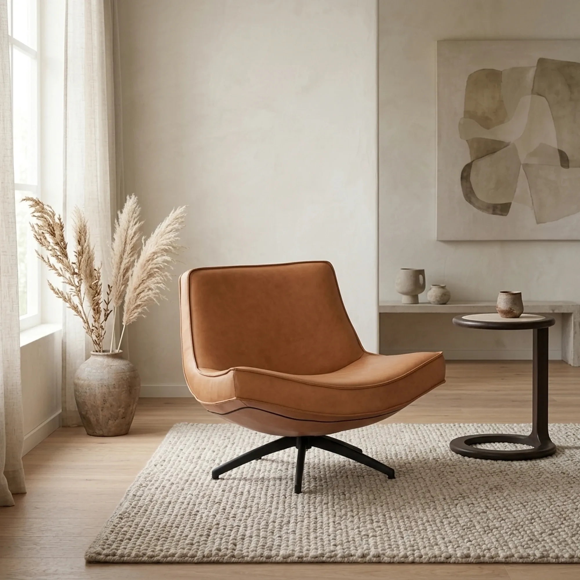 Uwa Drehsessel Leder