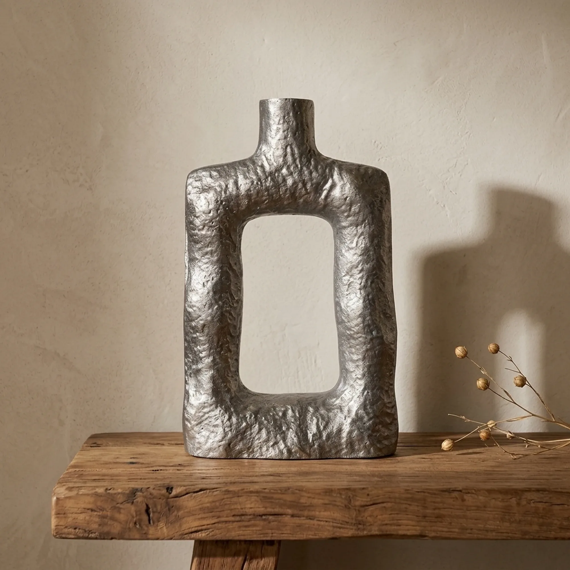 Vase Oblong Silver - Benoa