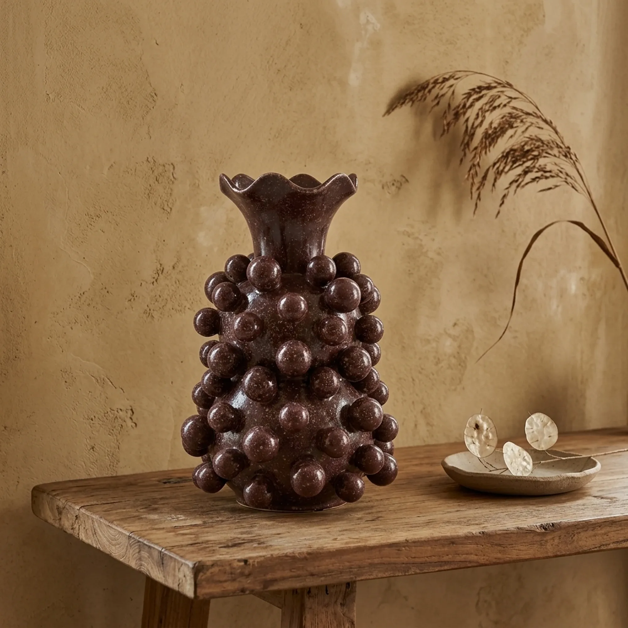 Viro Burgundy Vase - By-Boo
