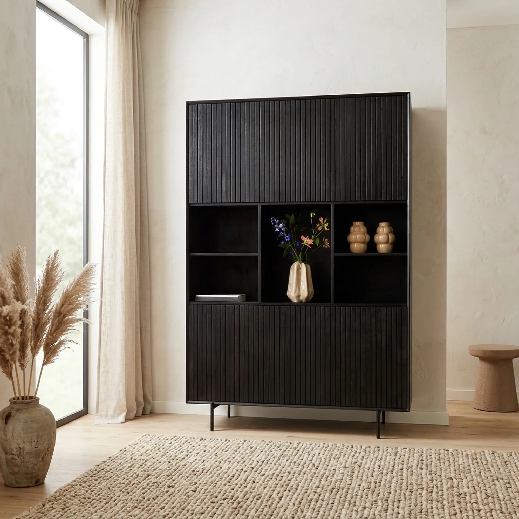 Storage Cabinet Madison XL Black | 135 cm