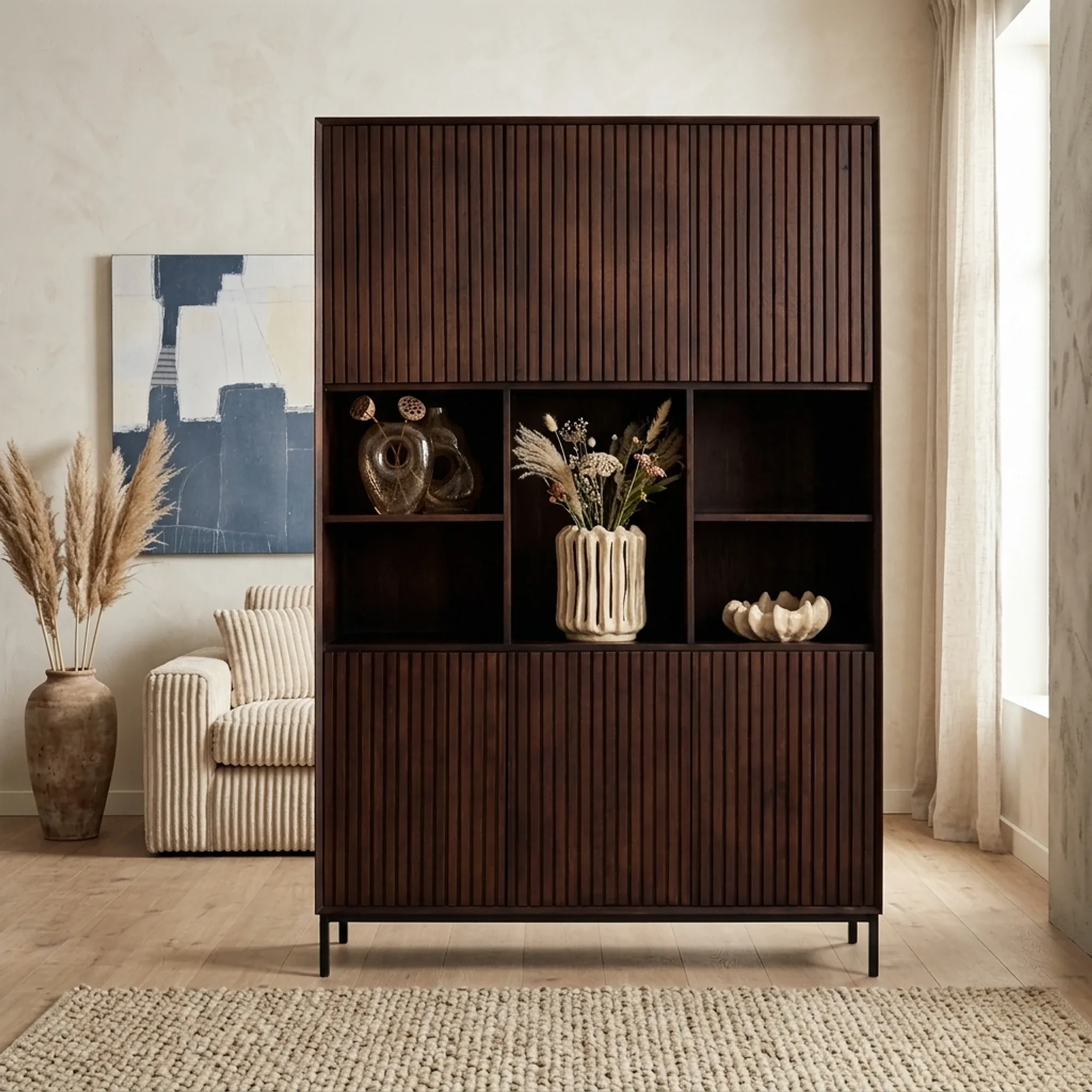Shelf Cabinet Madison XL Brown | 135 cm