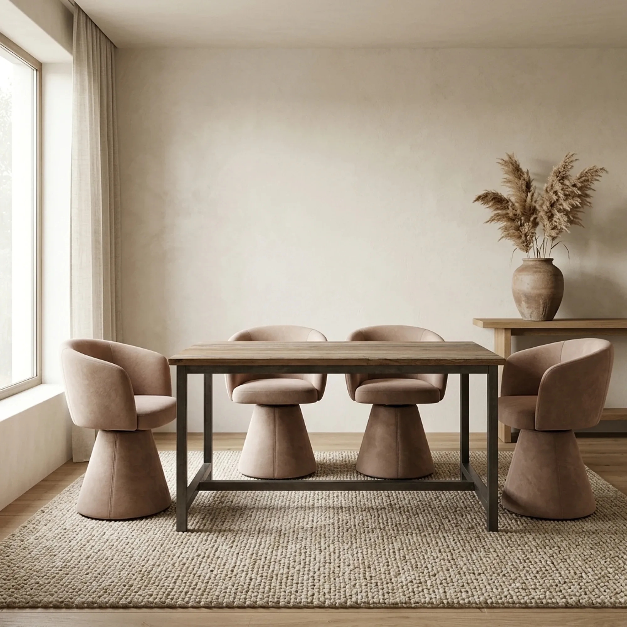 Venetie Dining Table brown rectangle - Tower Living