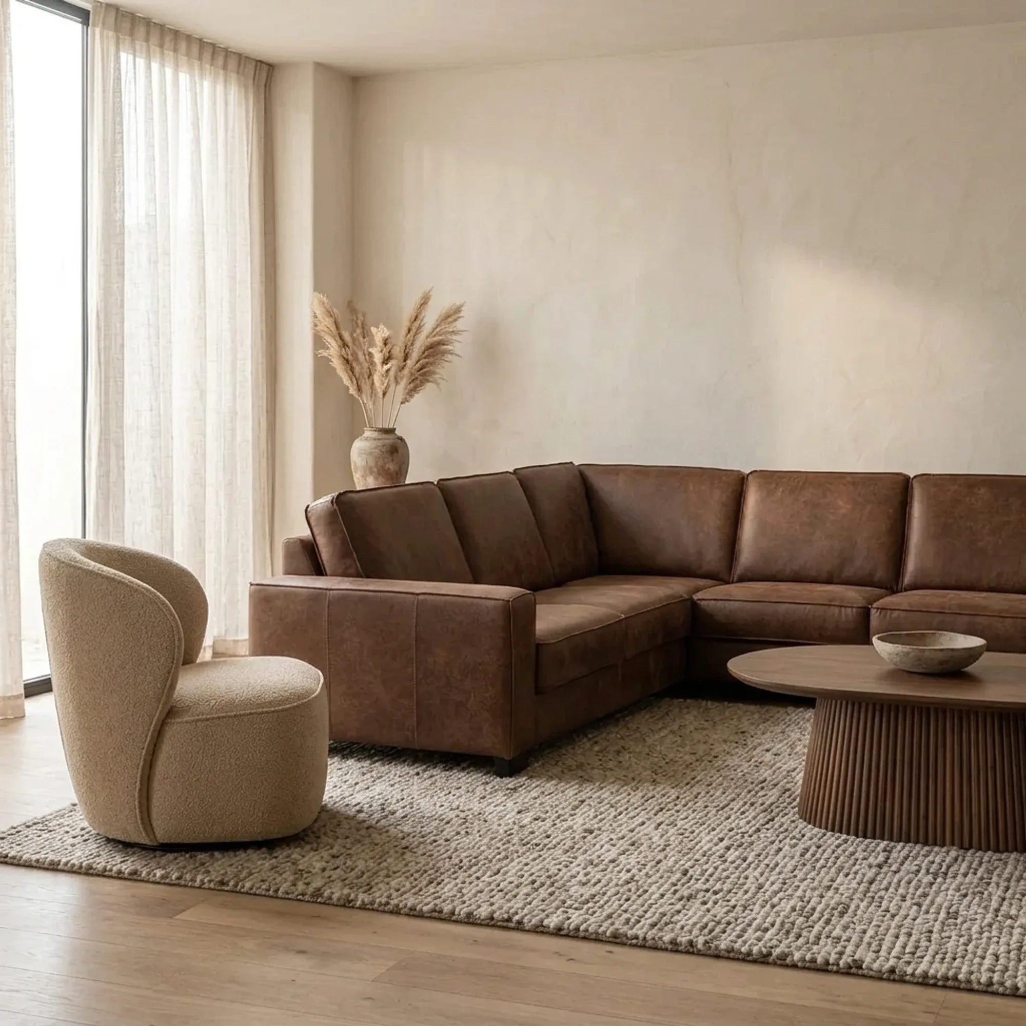 Veneto corner sofa in Africa leather