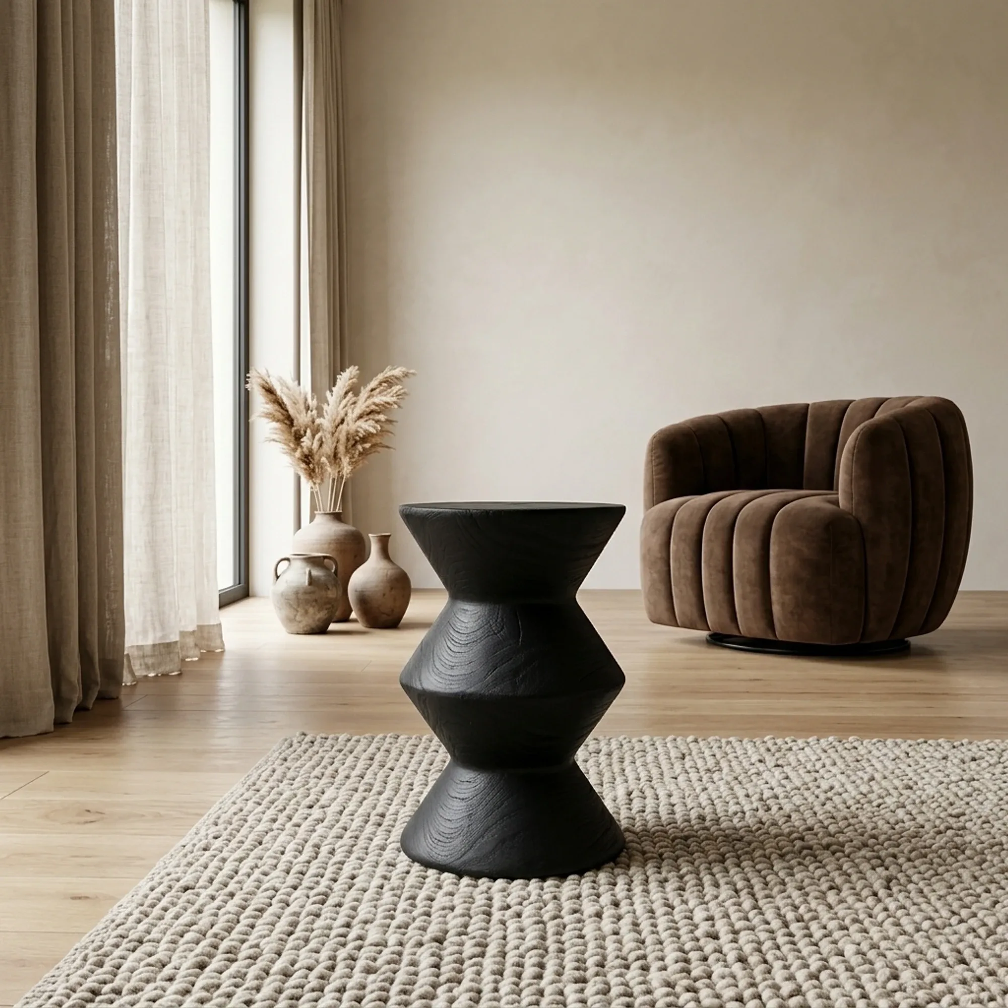 Beistelltisch Vinci Due schwarz rund 30 cm - Tower Living