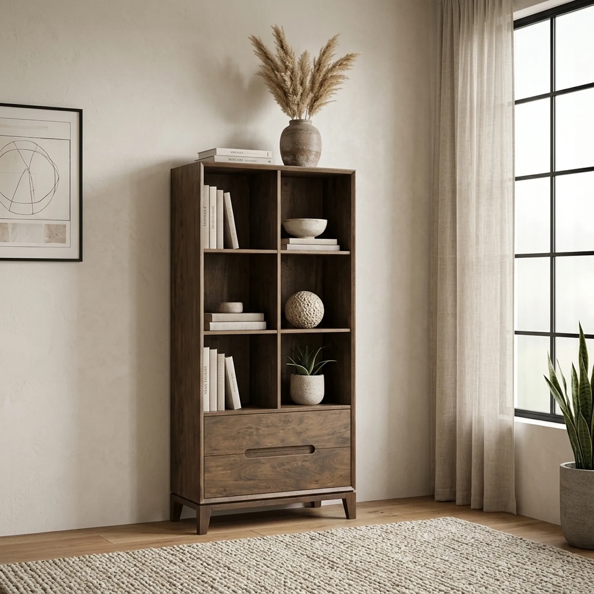 Cortez Bookcase 83 cm - Livingfurn