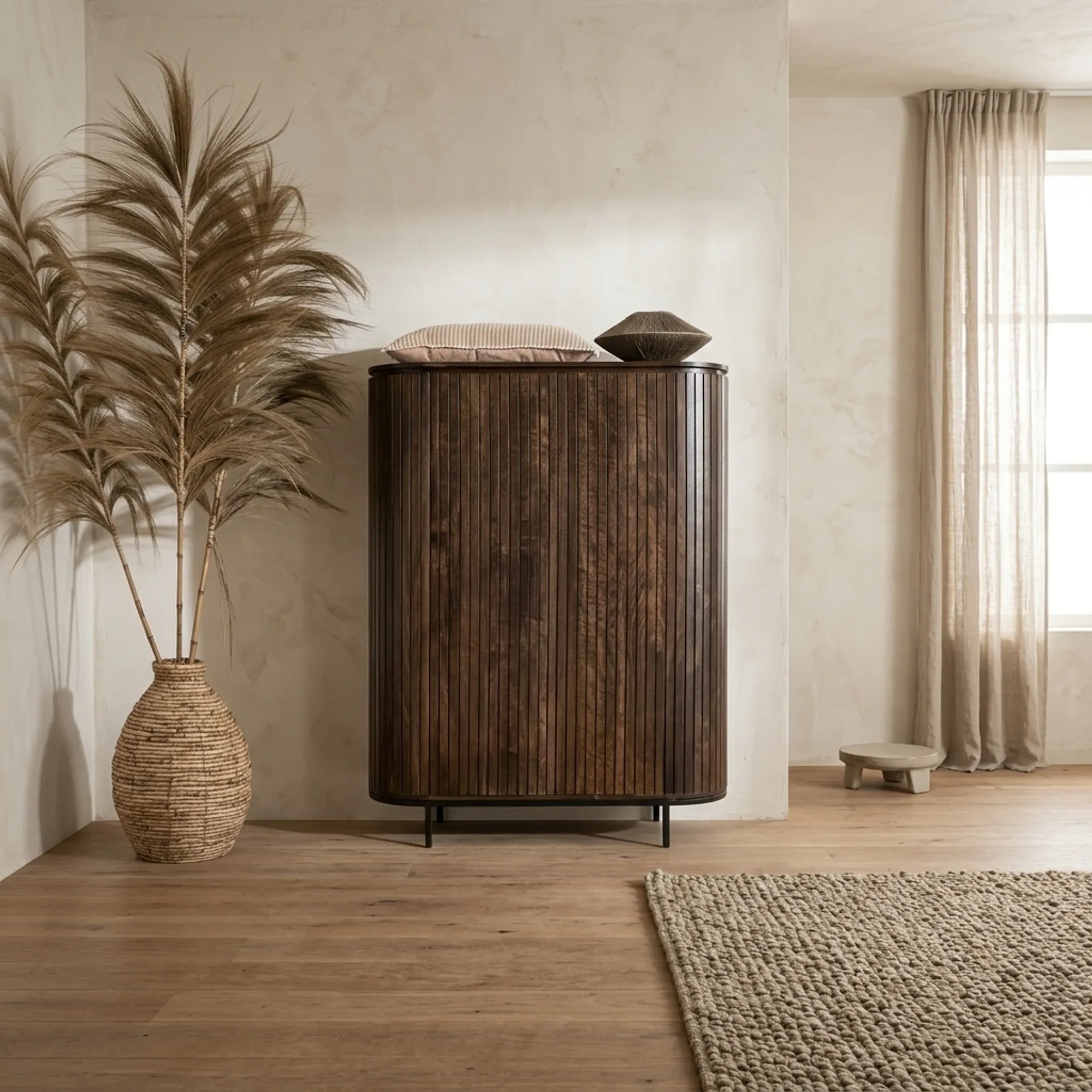 Storage Cabinet Noor Walnut 150cm - Livingfurn