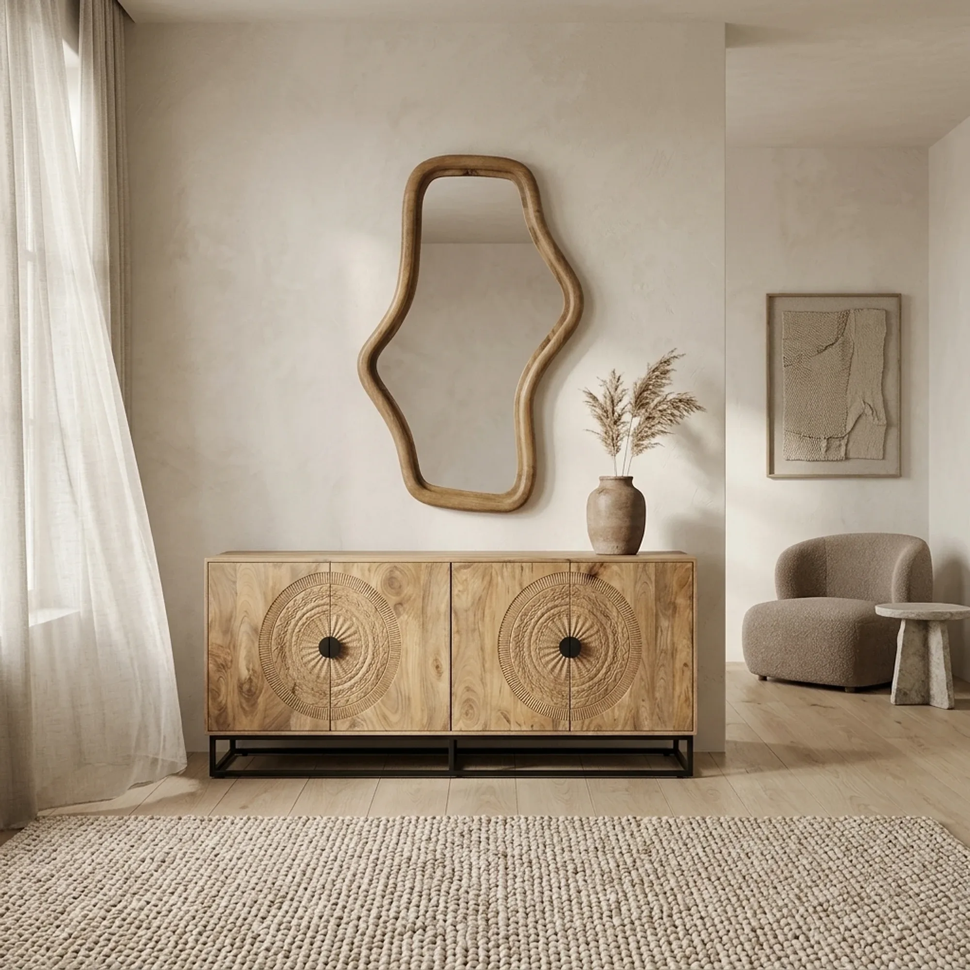 Mirror Wavy 80 Smooth Natural - My Sons